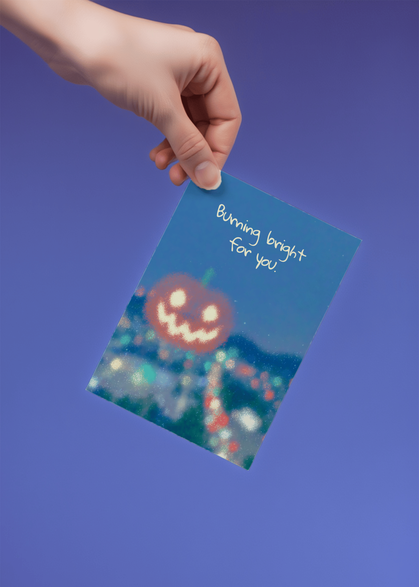 burning bright Cheer Card mockup 4