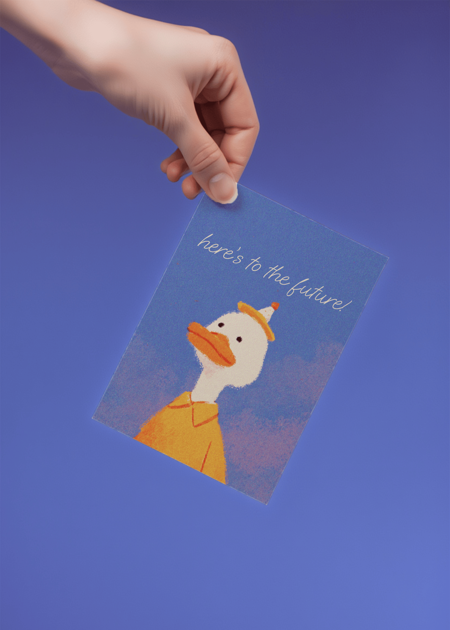 Cheers to the Future Duck Card mockup 4
