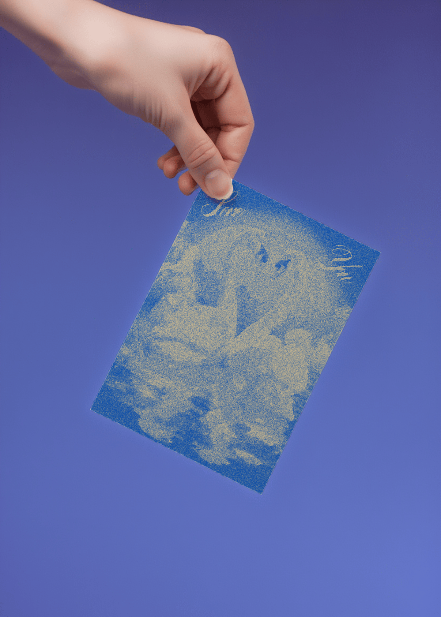 Swan Lake Love Card mockup 4