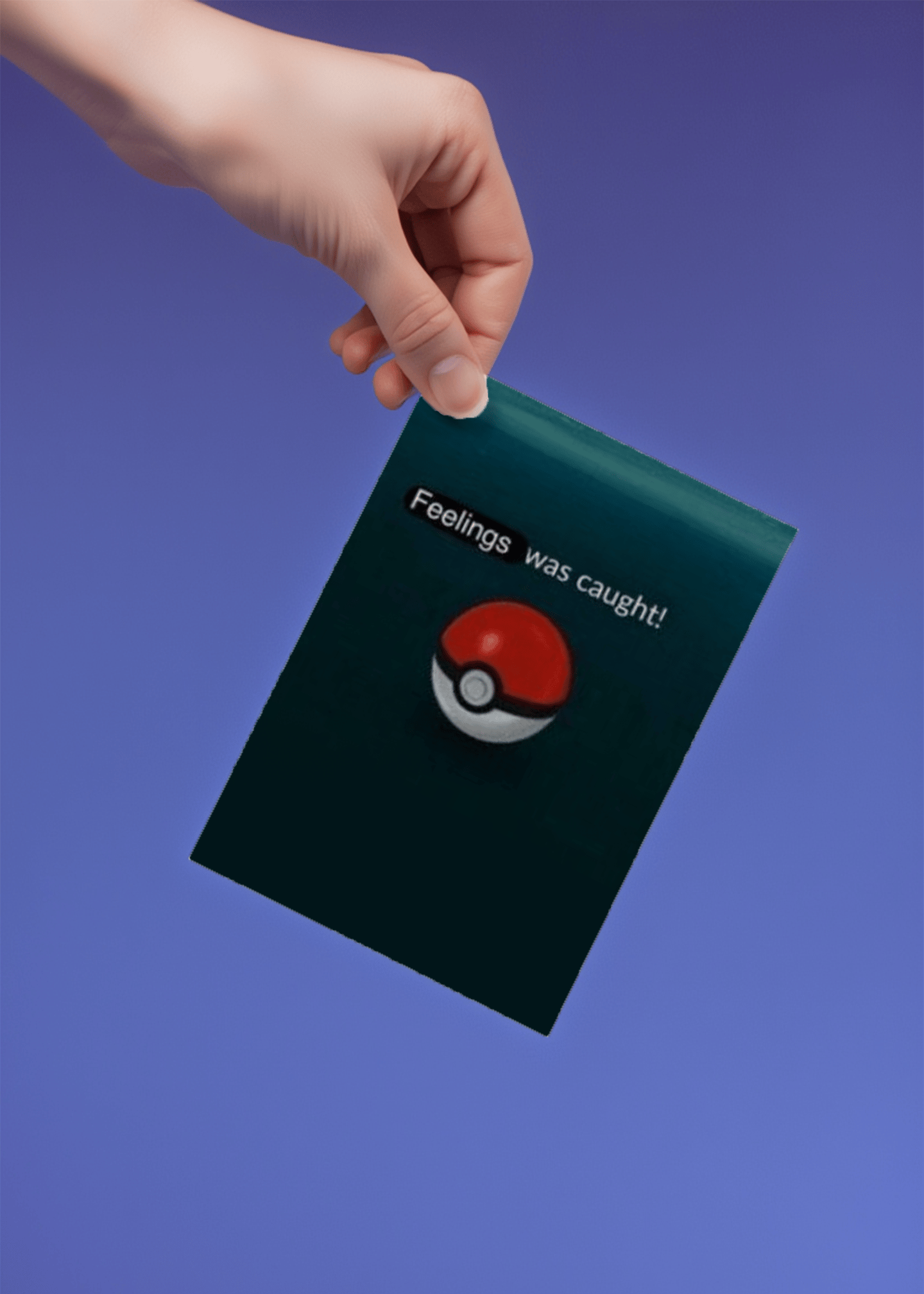 Caught Feelings Card mockup 4