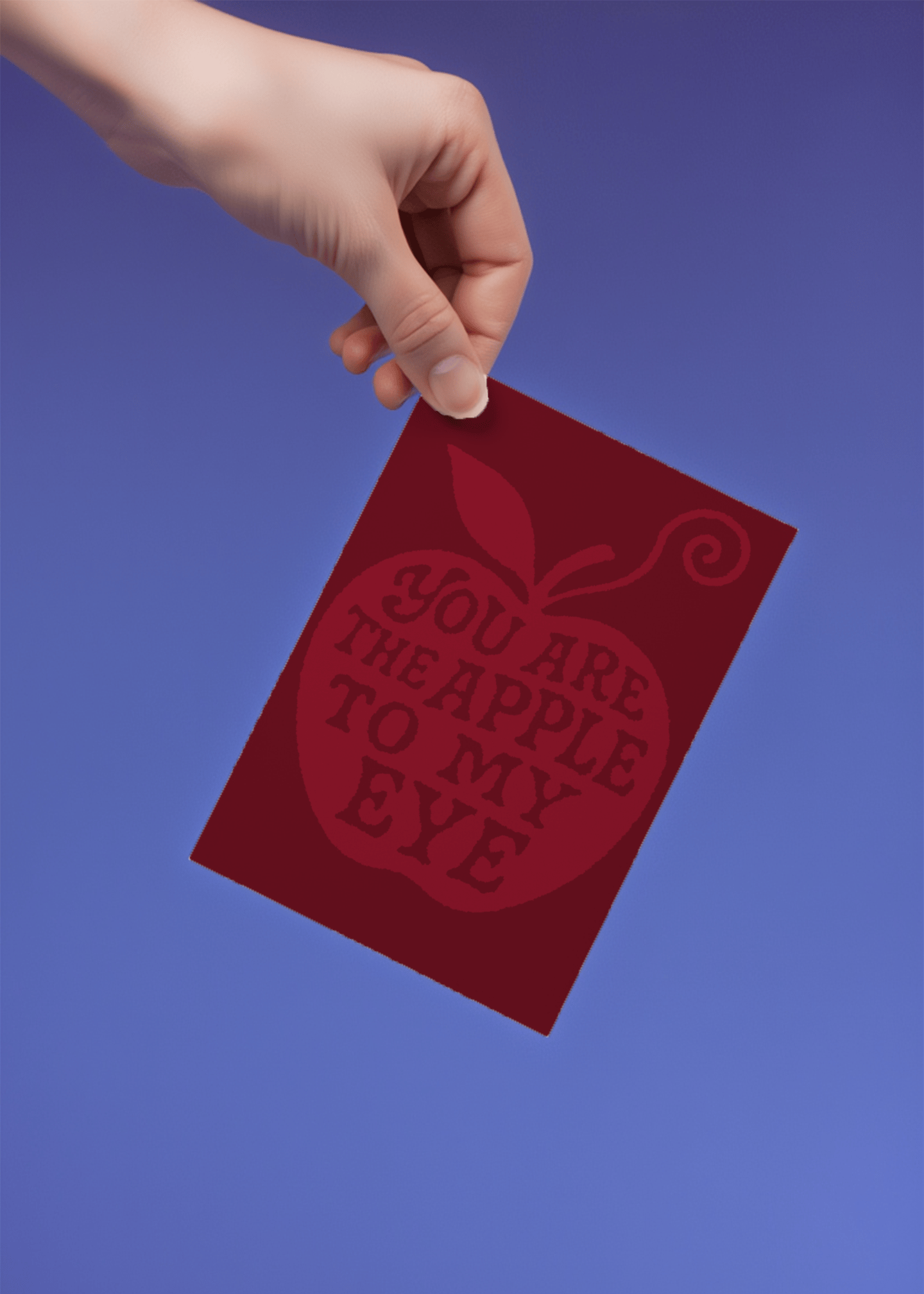Apple to My Eye Love Card mockup 4