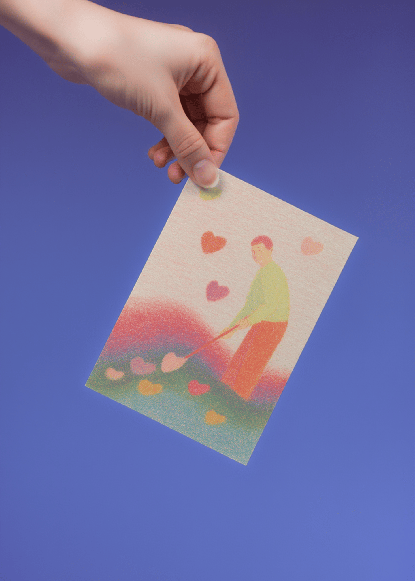Gathering Hearts Love Card mockup 4