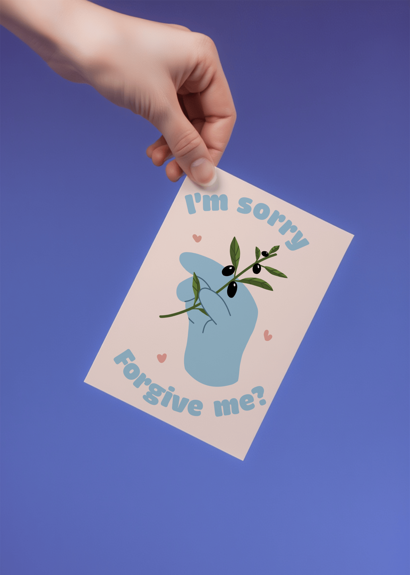 Olive Branch Forgiveness Card mockup 4