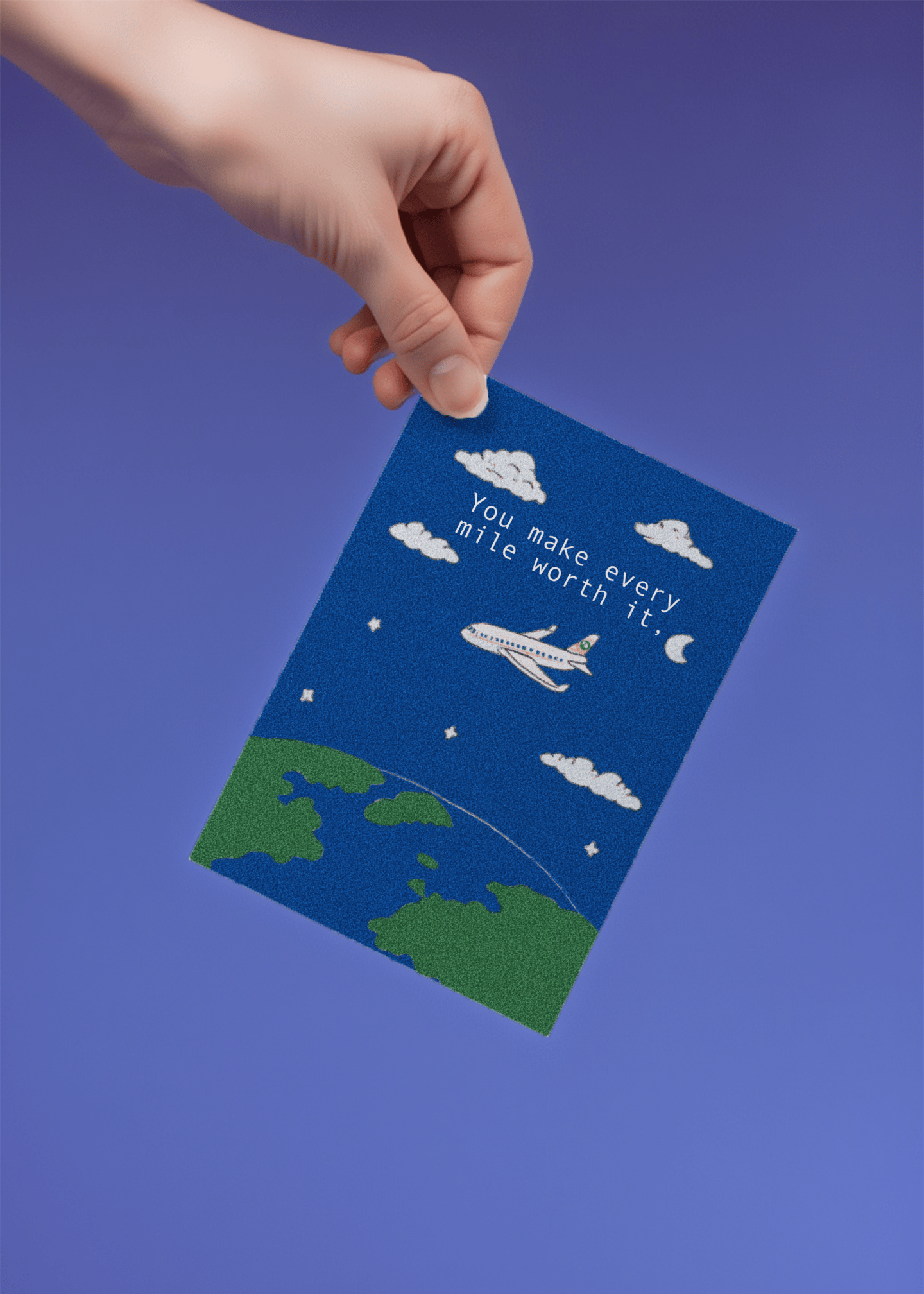 Every Mile Worth It Airplane Card mockup 4