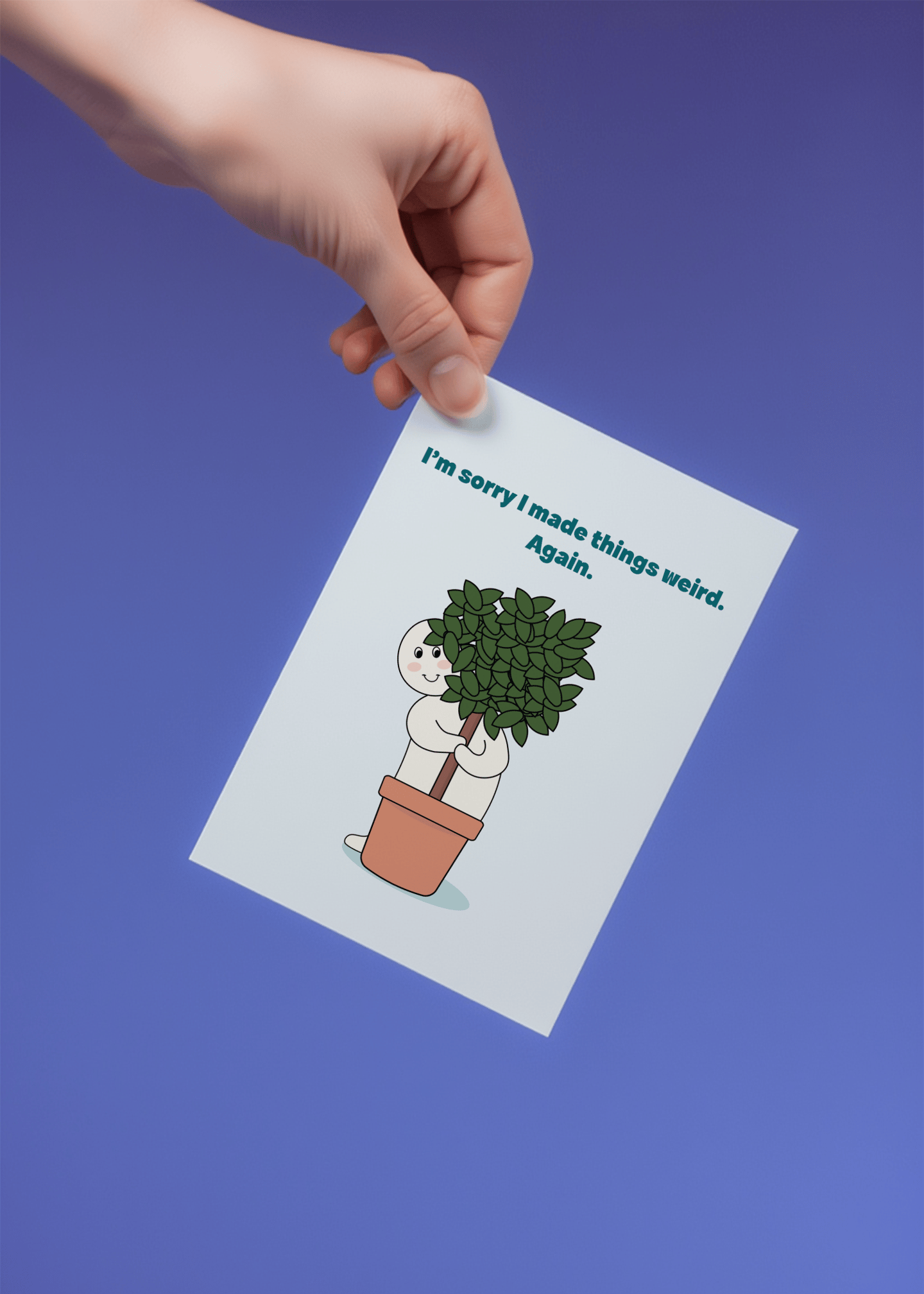 Sorry I Made Things Weird Card mockup 3