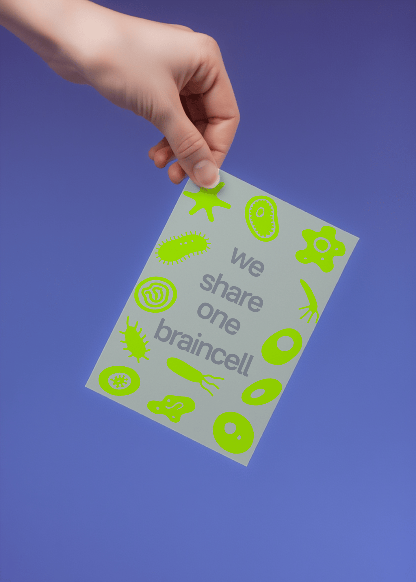 We Share One Braincell Card mockup 3