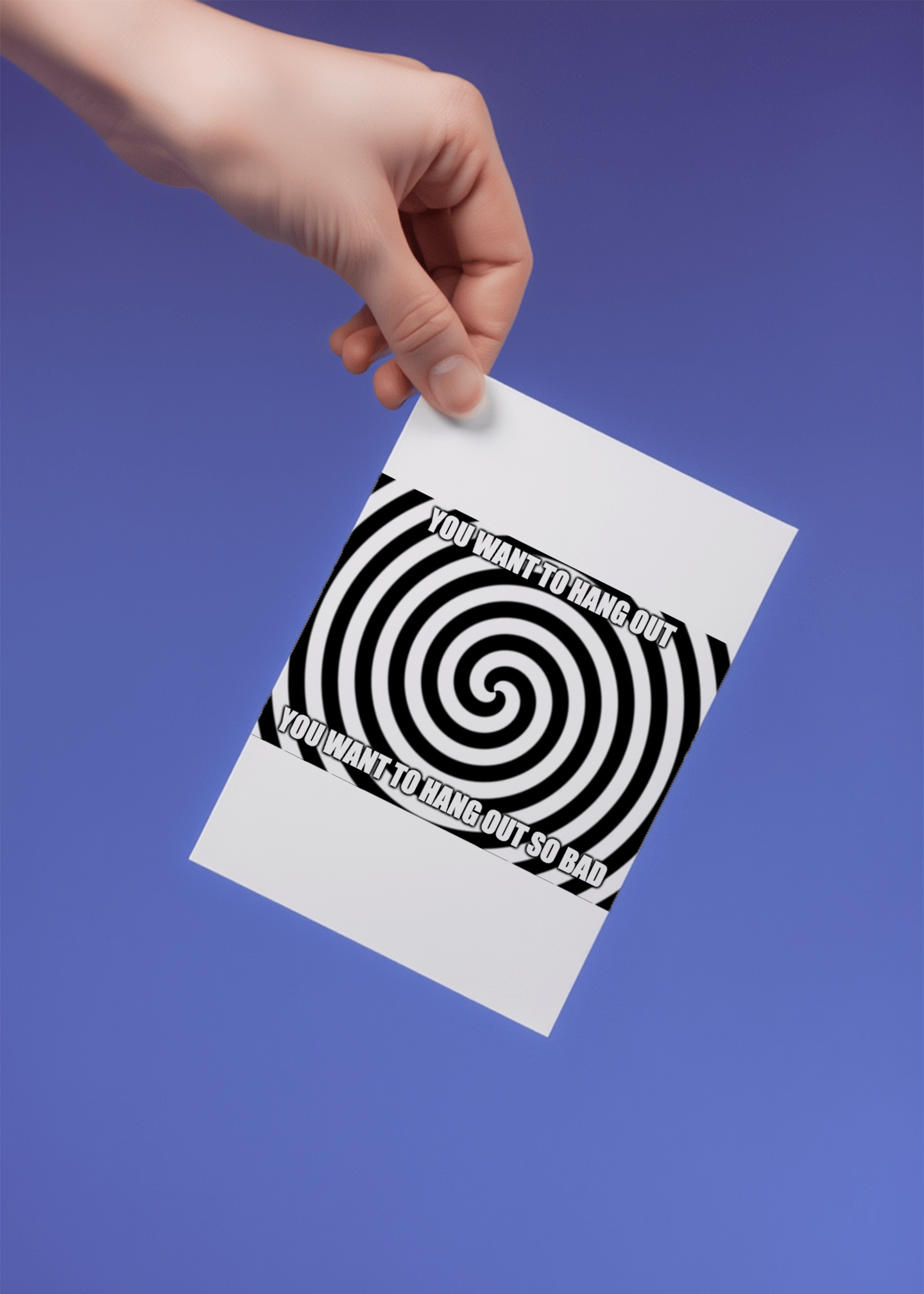 Hypnotic Hang Out Card mockup 4