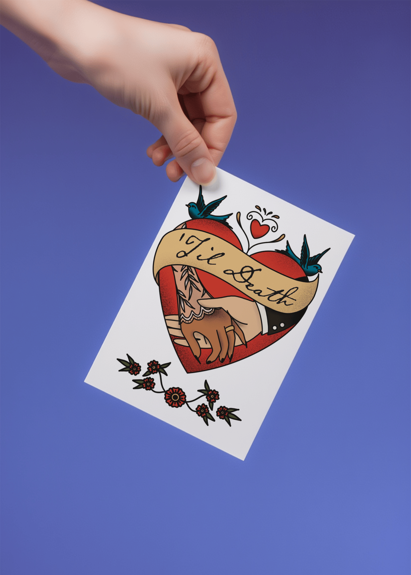 Til Death Love Card mockup 4