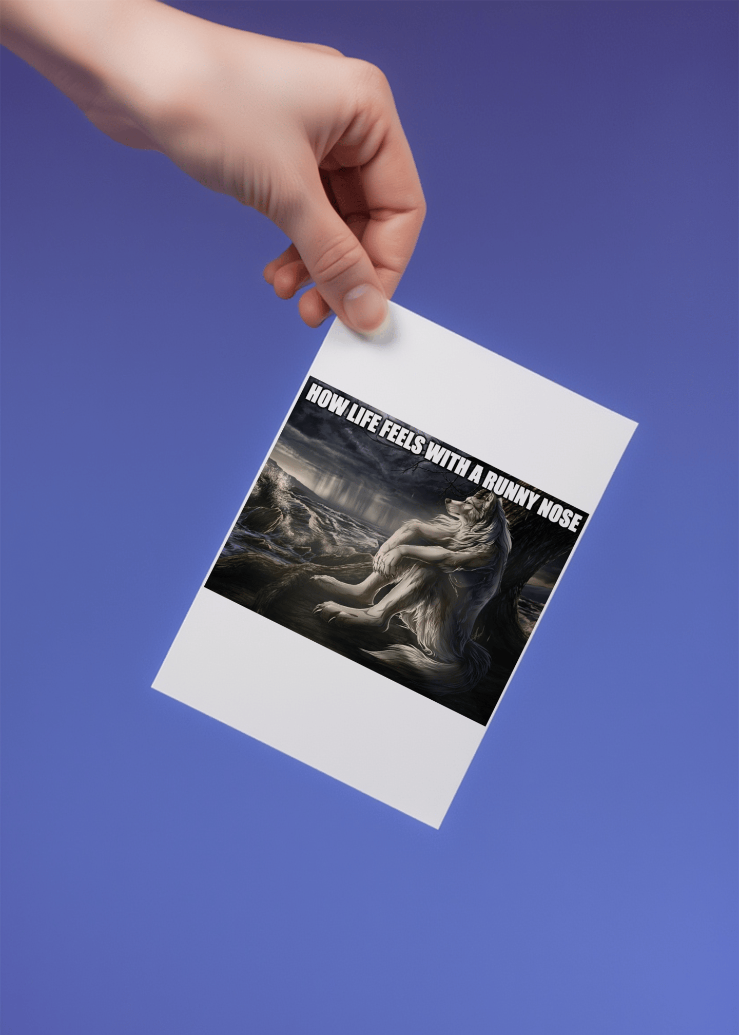 Life With a Runny Nose Card mockup 4