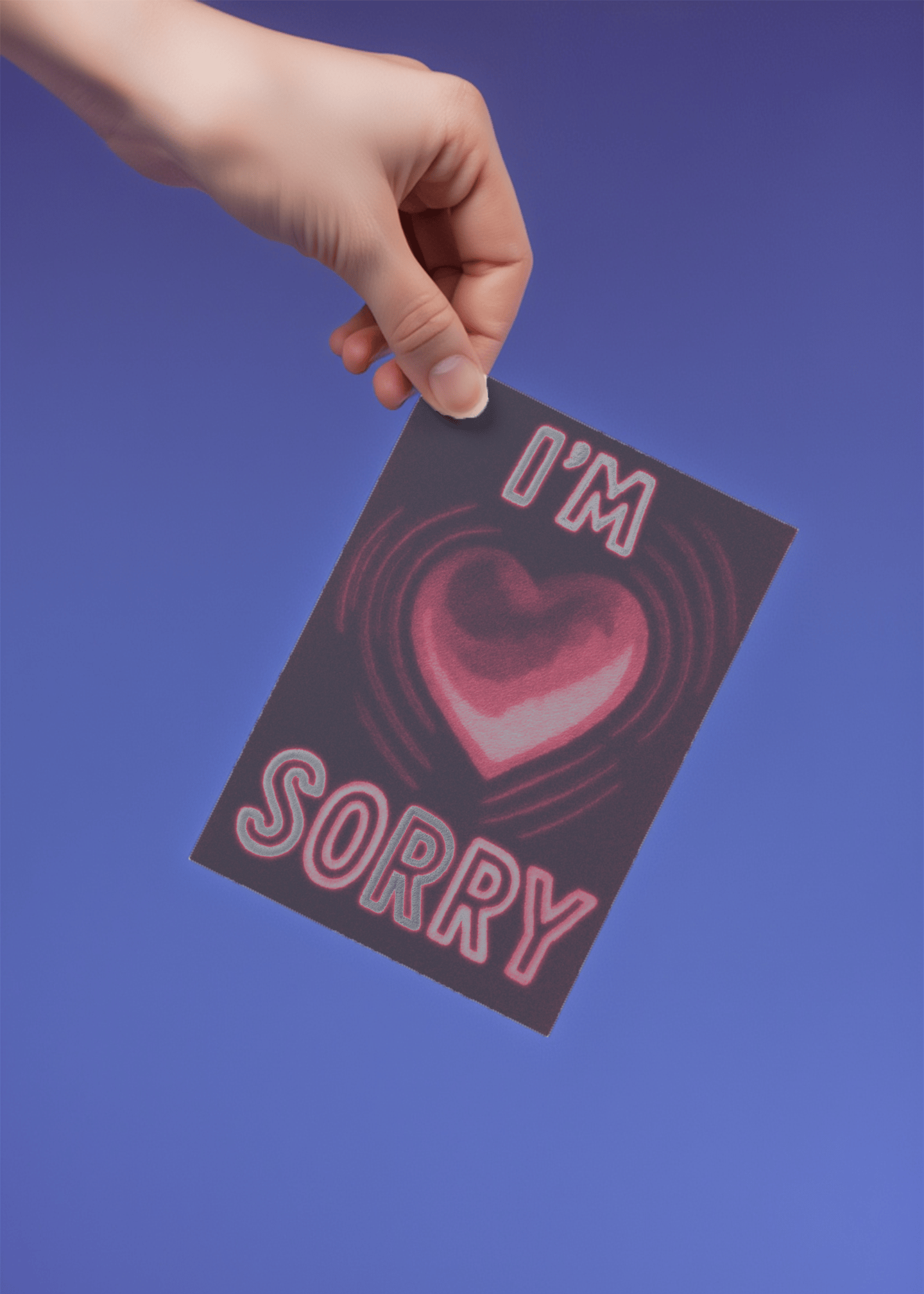 I'm Sorry Heartbeat Card mockup 4