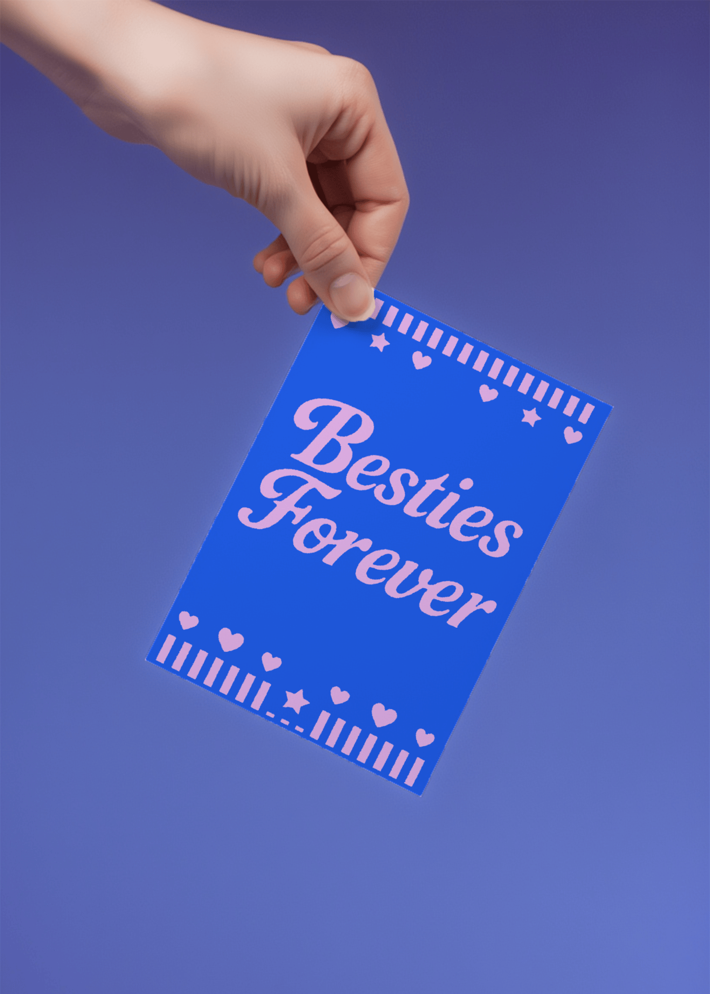 Besties Forever Card mockup 4