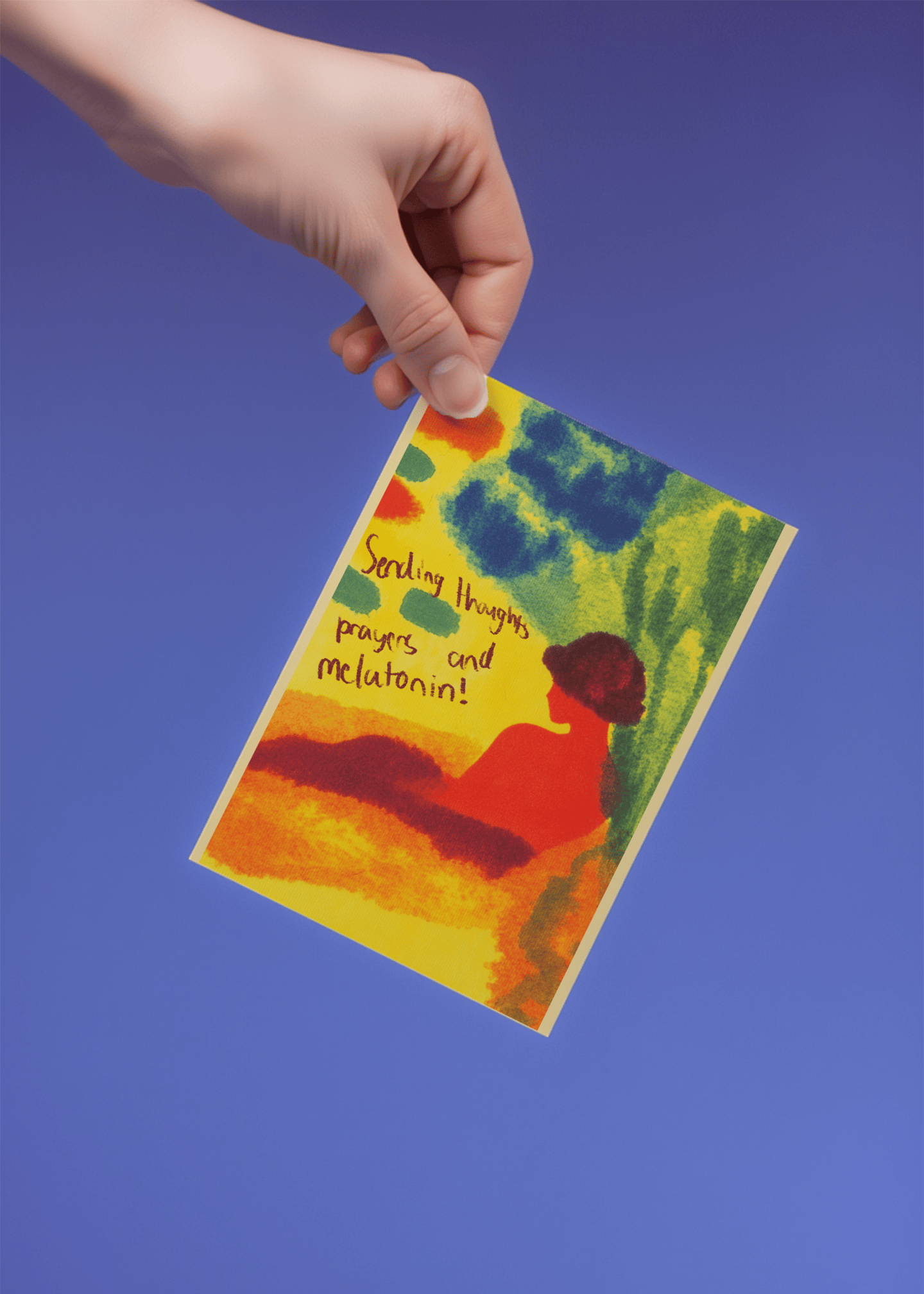 Sending Thoughts, Prayers, & Melatonin Card mockup 3