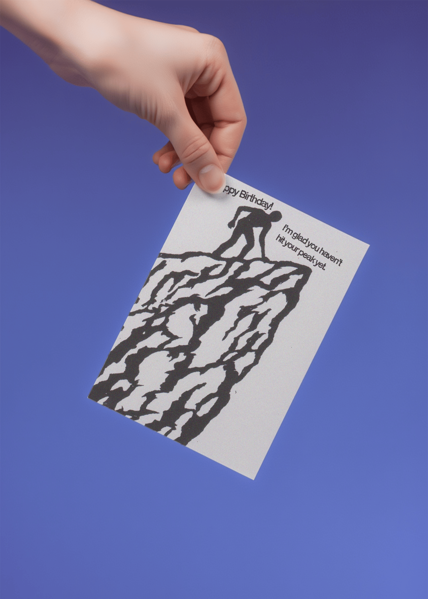 Haven’t Hit Your Peak Birthday Card mockup 3