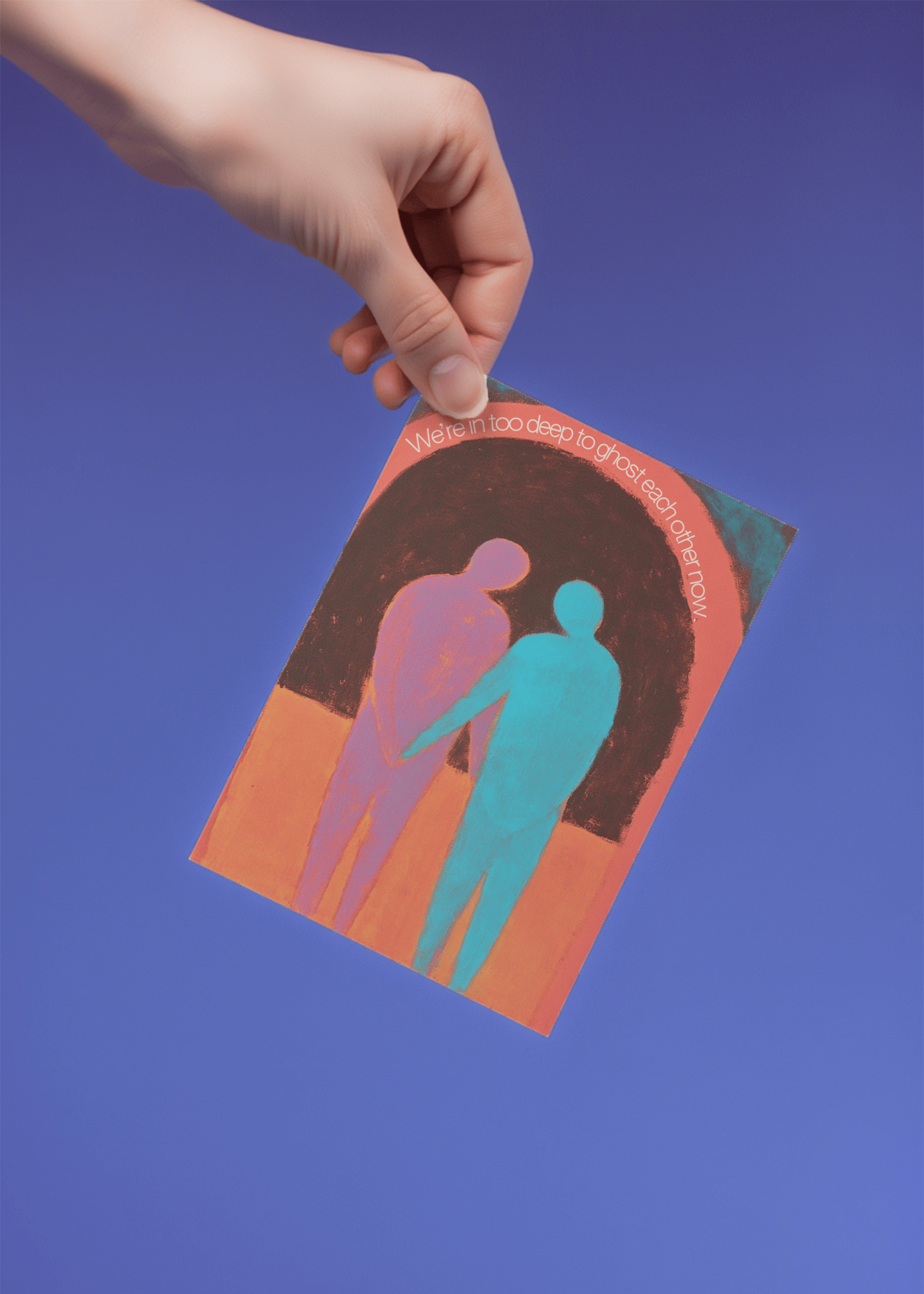 Too Deep to Ghost Card mockup 3