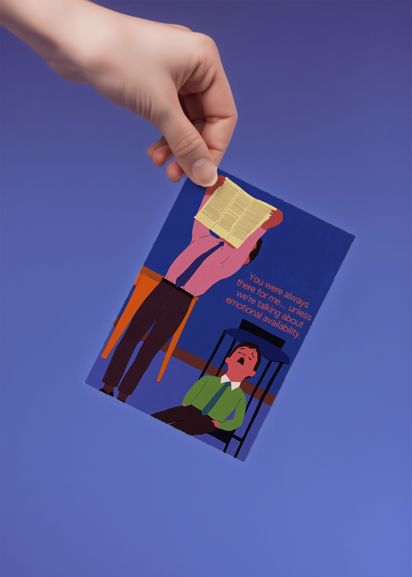 Emotionally Unavailable Dad Card mockup 4
