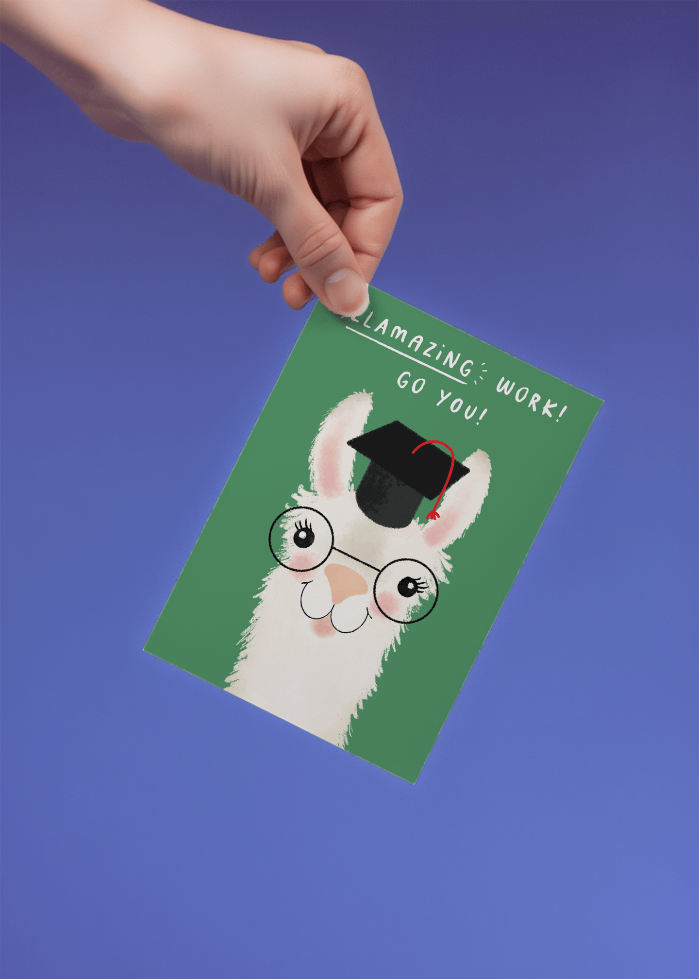 Llamazing Graduation Card mockup 4