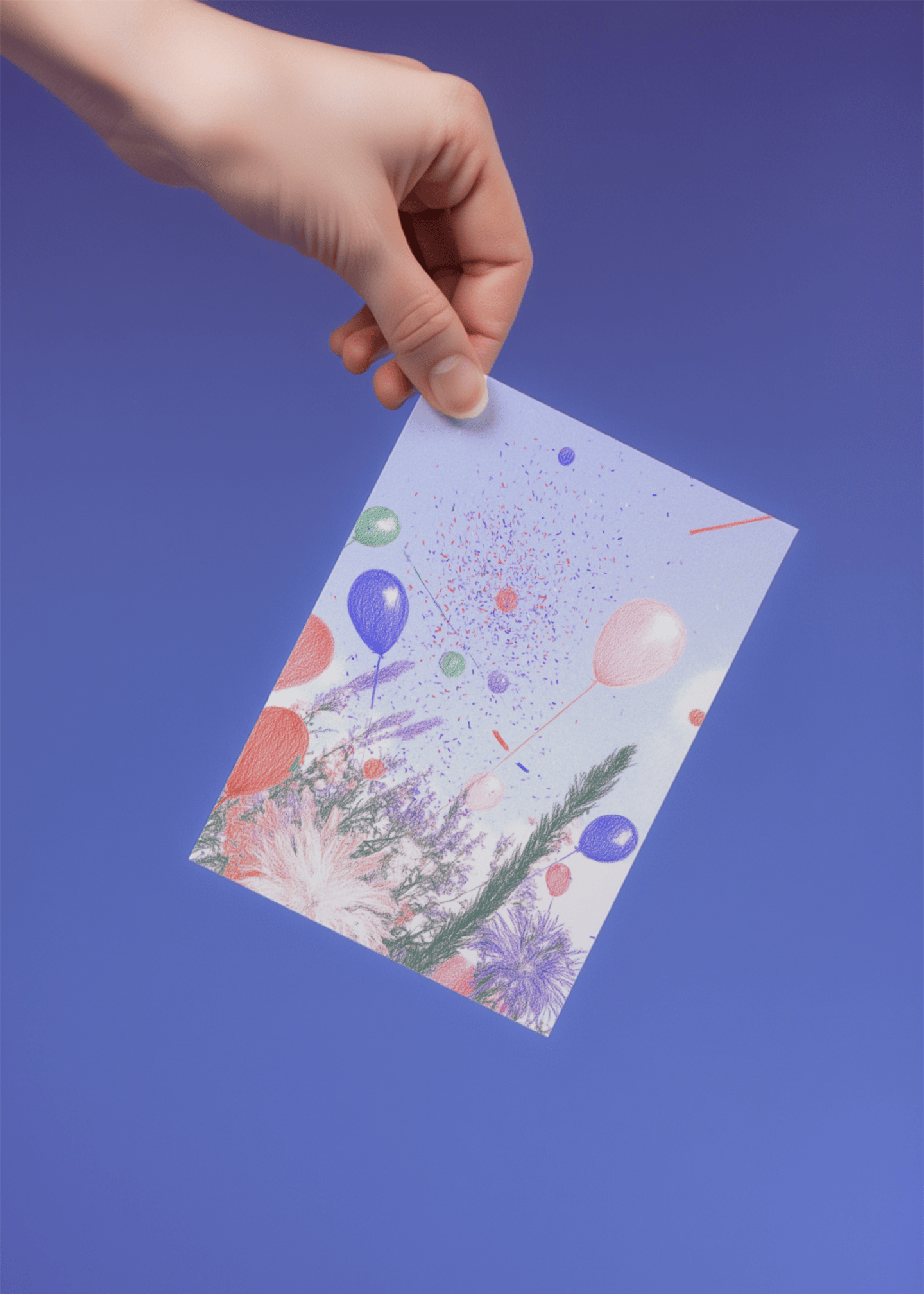 Balloon Bloom Graduation Card mockup 4