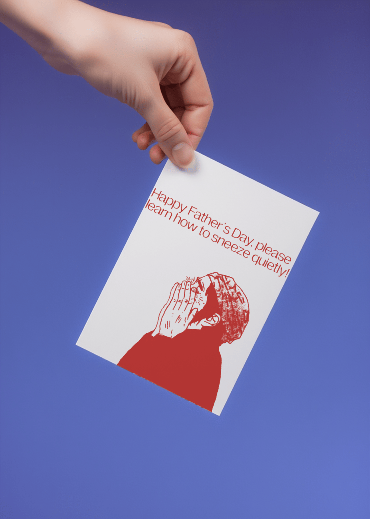 Loud Sneeze Father's Day Card mockup 4