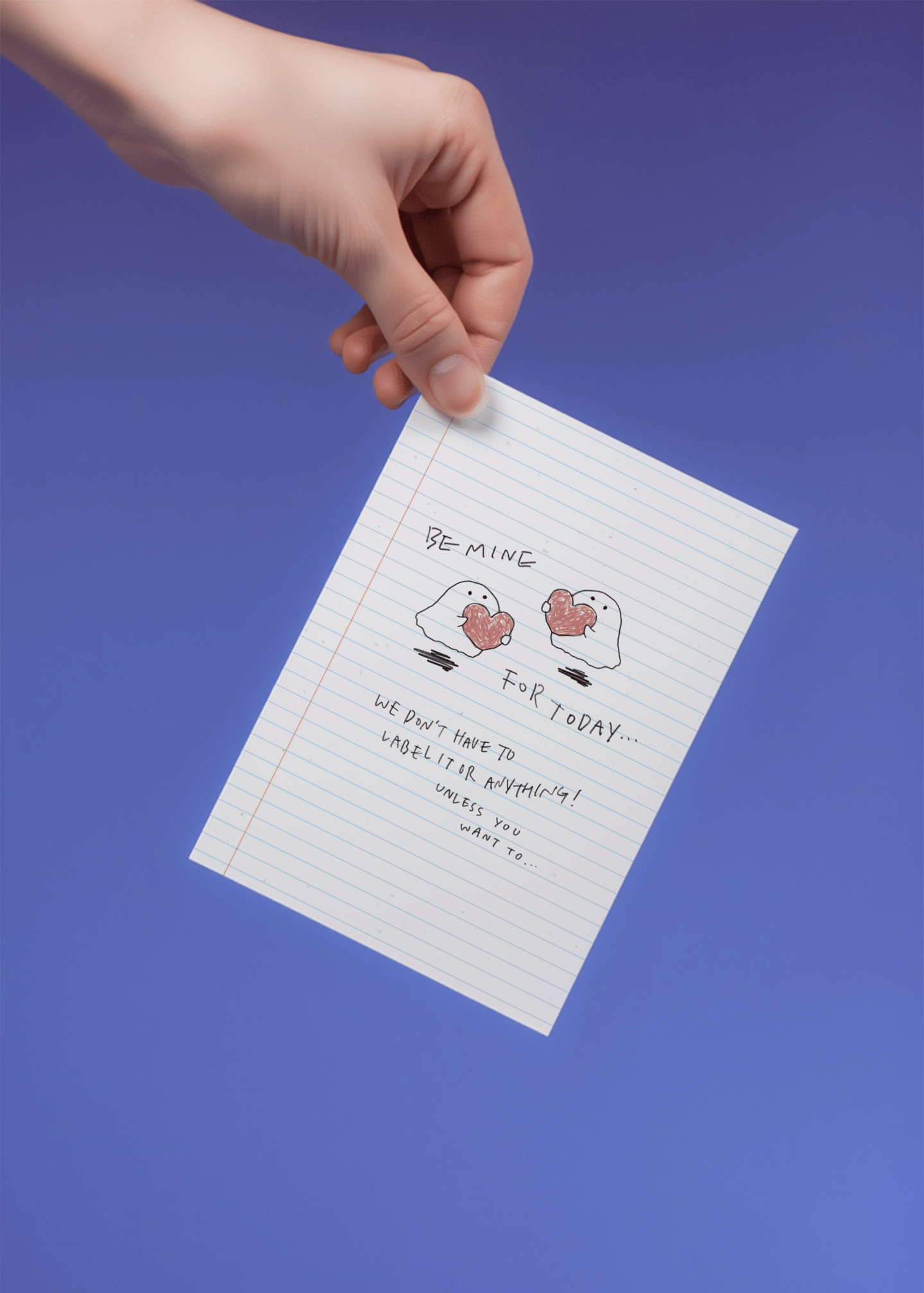 Be Mine For Today Card mockup 4