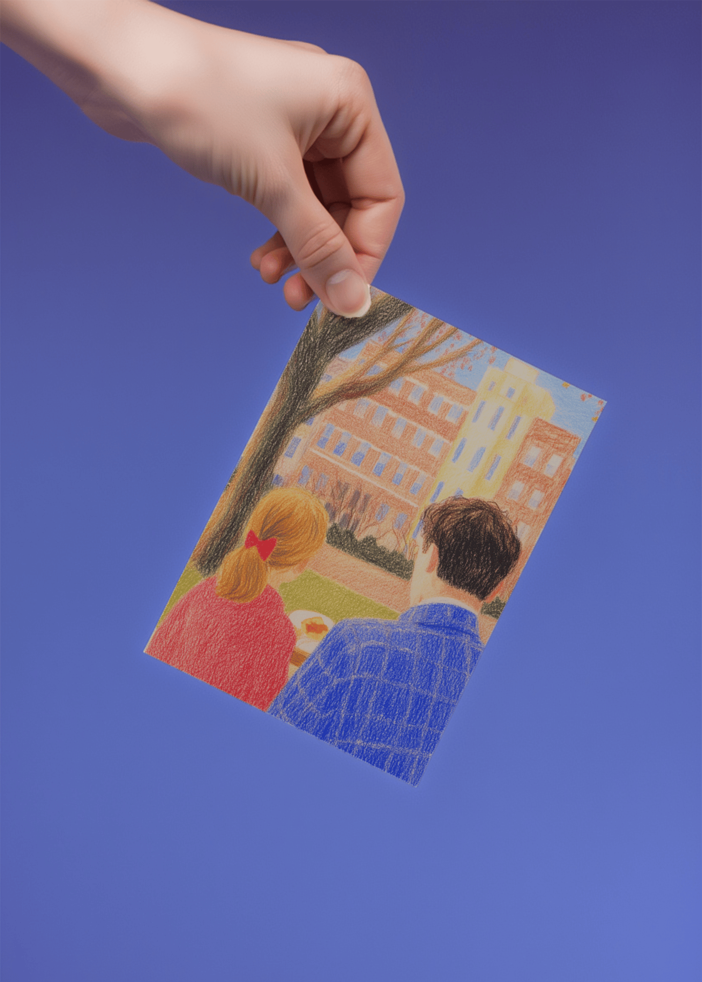 Breakfast in the Park Father's Day Card mockup 4
