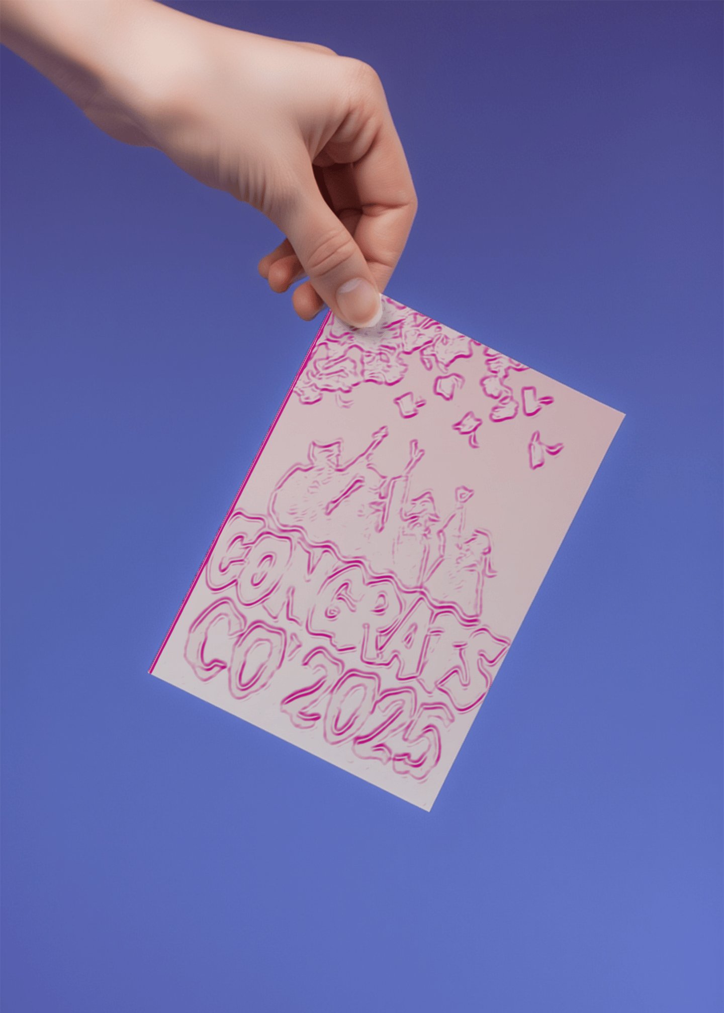 Congrats Class of 2025 Pink Haze Card mockup 4