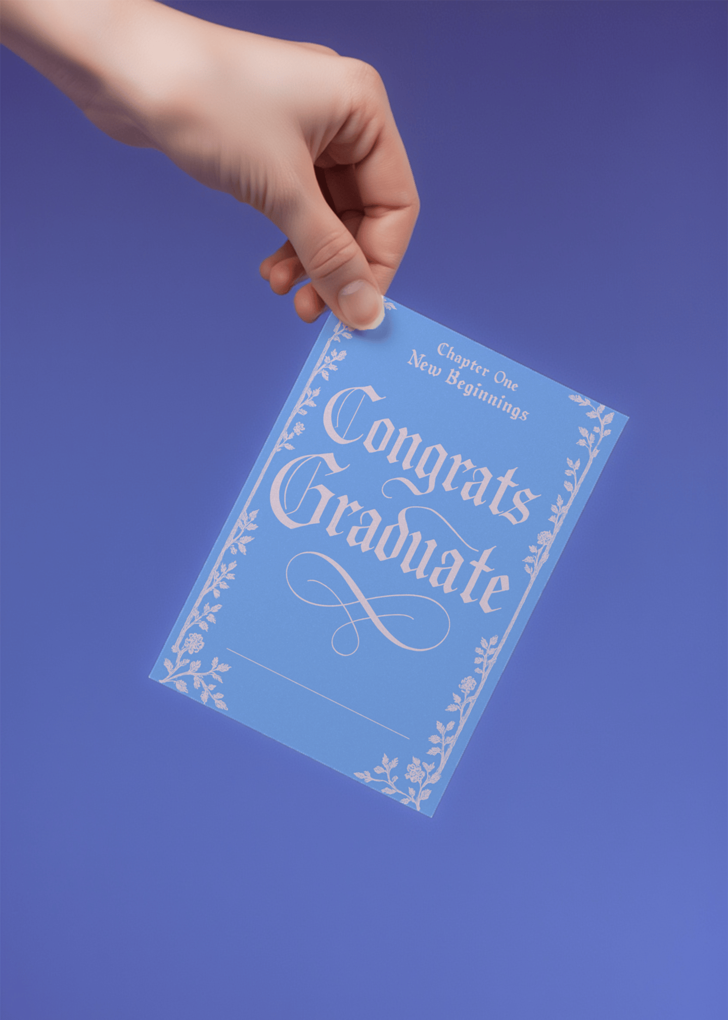 Chapter One New Beginnings Graduation Card mockup 4