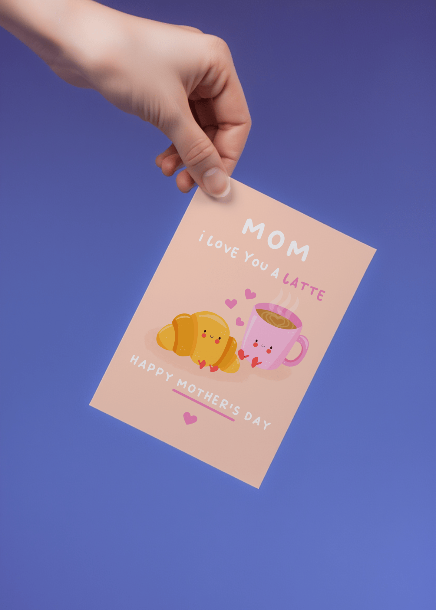 Love You a Latte Mom Card mockup 4