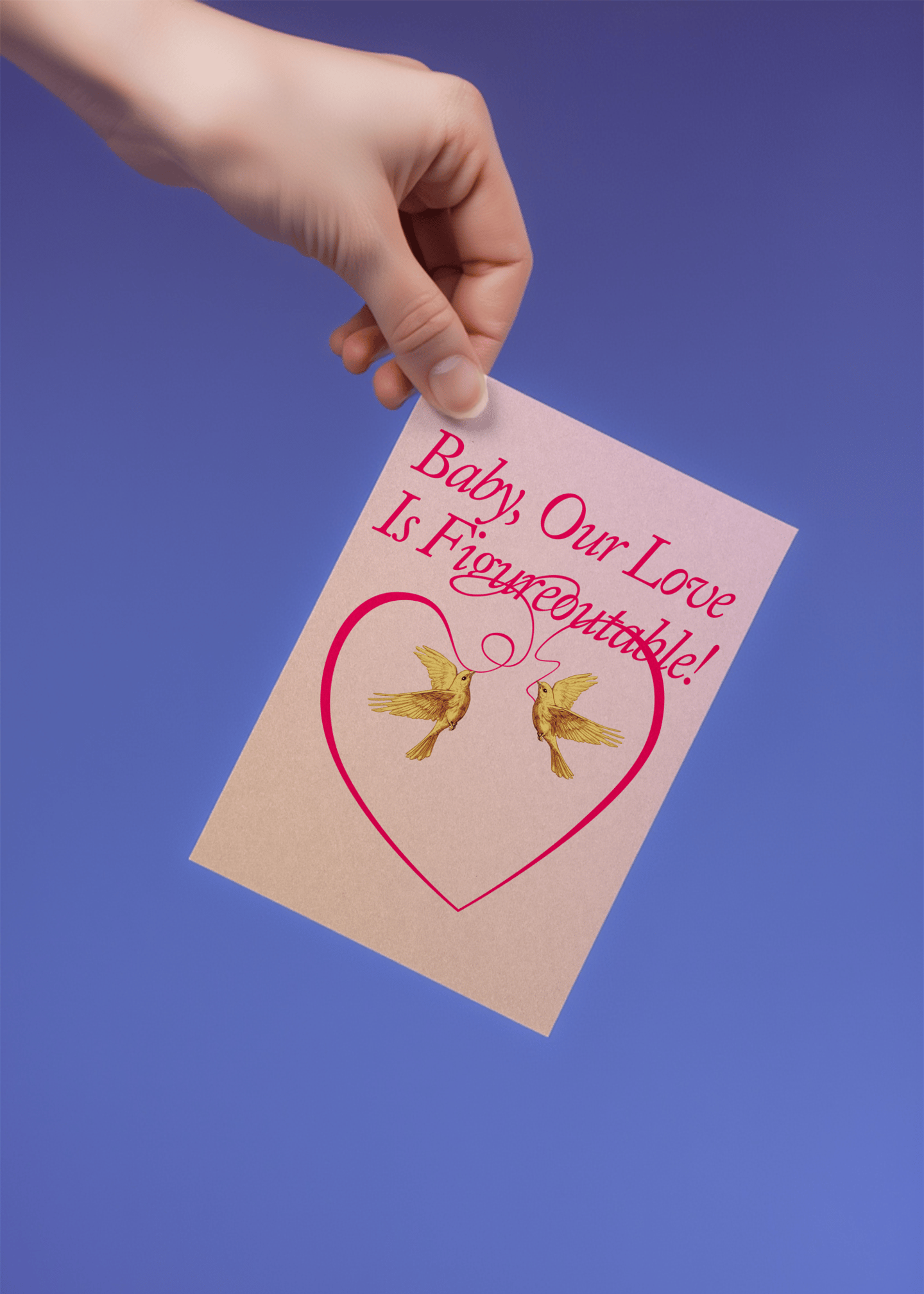 Our Love Is Figureoutable Valentine Card mockup 4