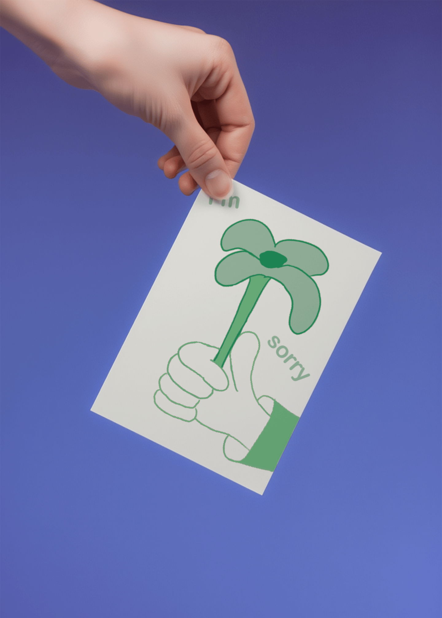 I'm Sorry Flower Card mockup 4