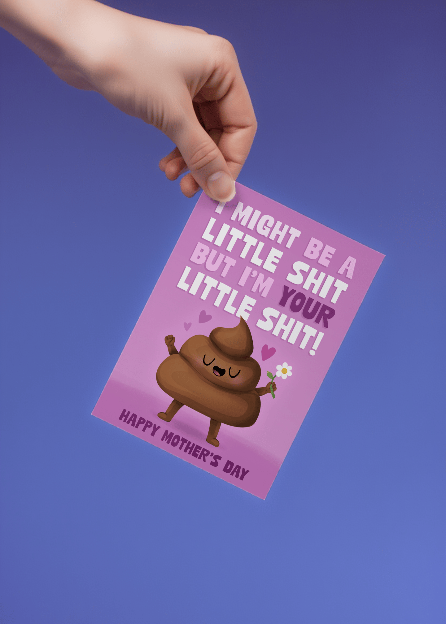 Little Shit Mother's Day Card mockup 4