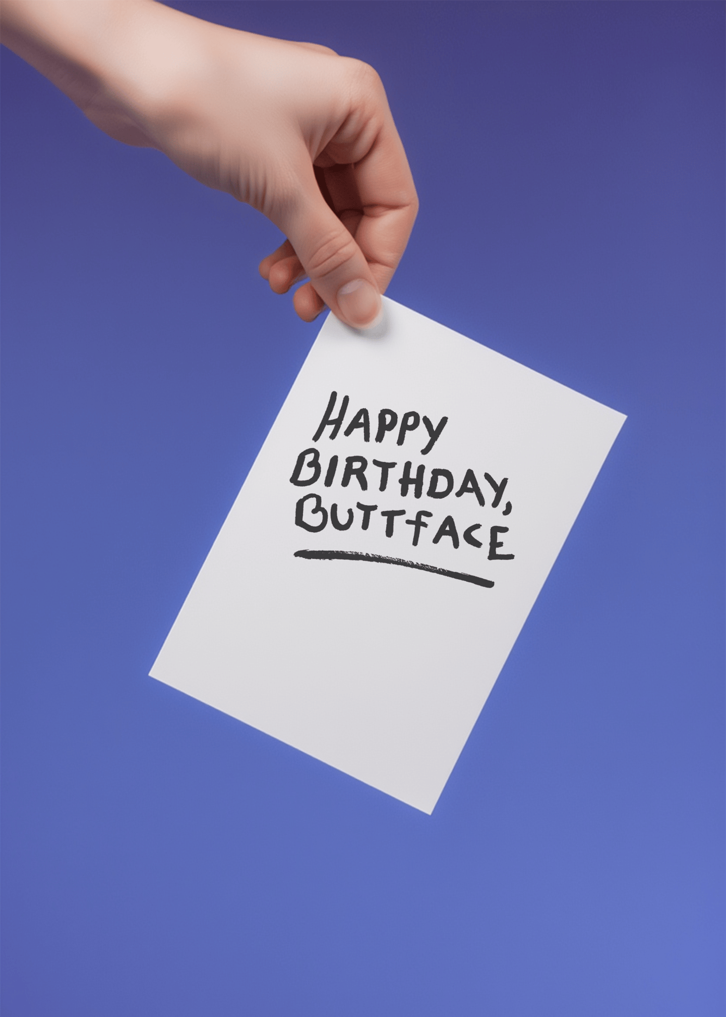 Happy Birthday Buttface Card mockup 4