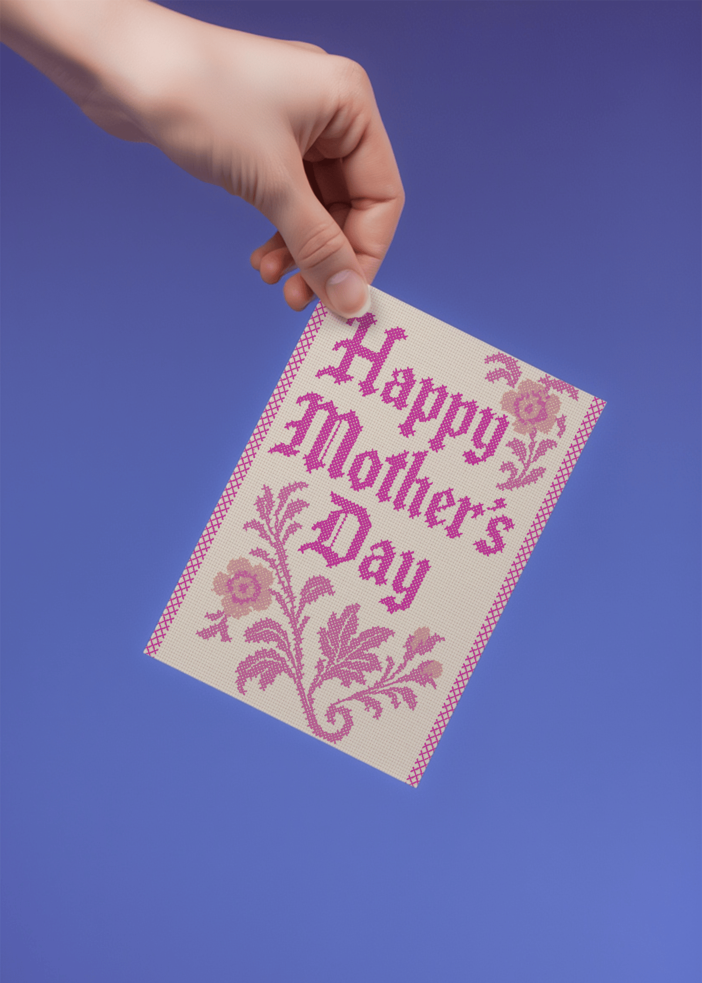 Cross-Stitched Happy Mother’s Day mockup 4