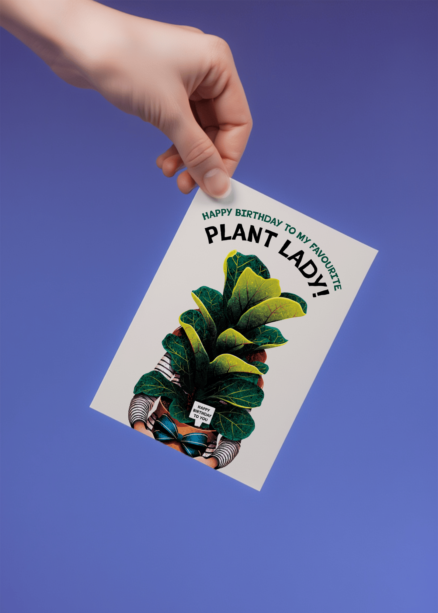Plant Lady Birthday Card mockup 4