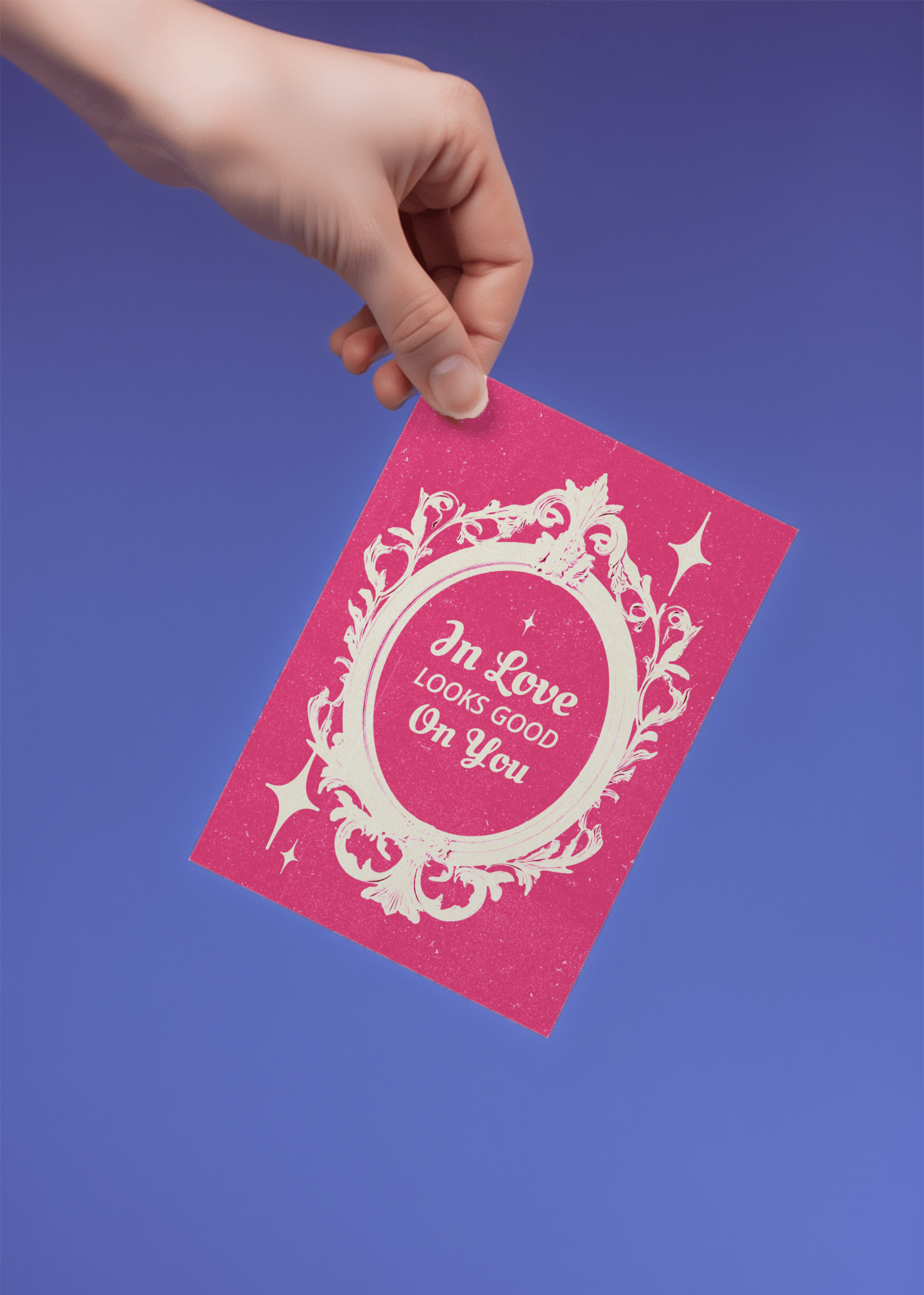 In Love Looks Good On You Card mockup 4