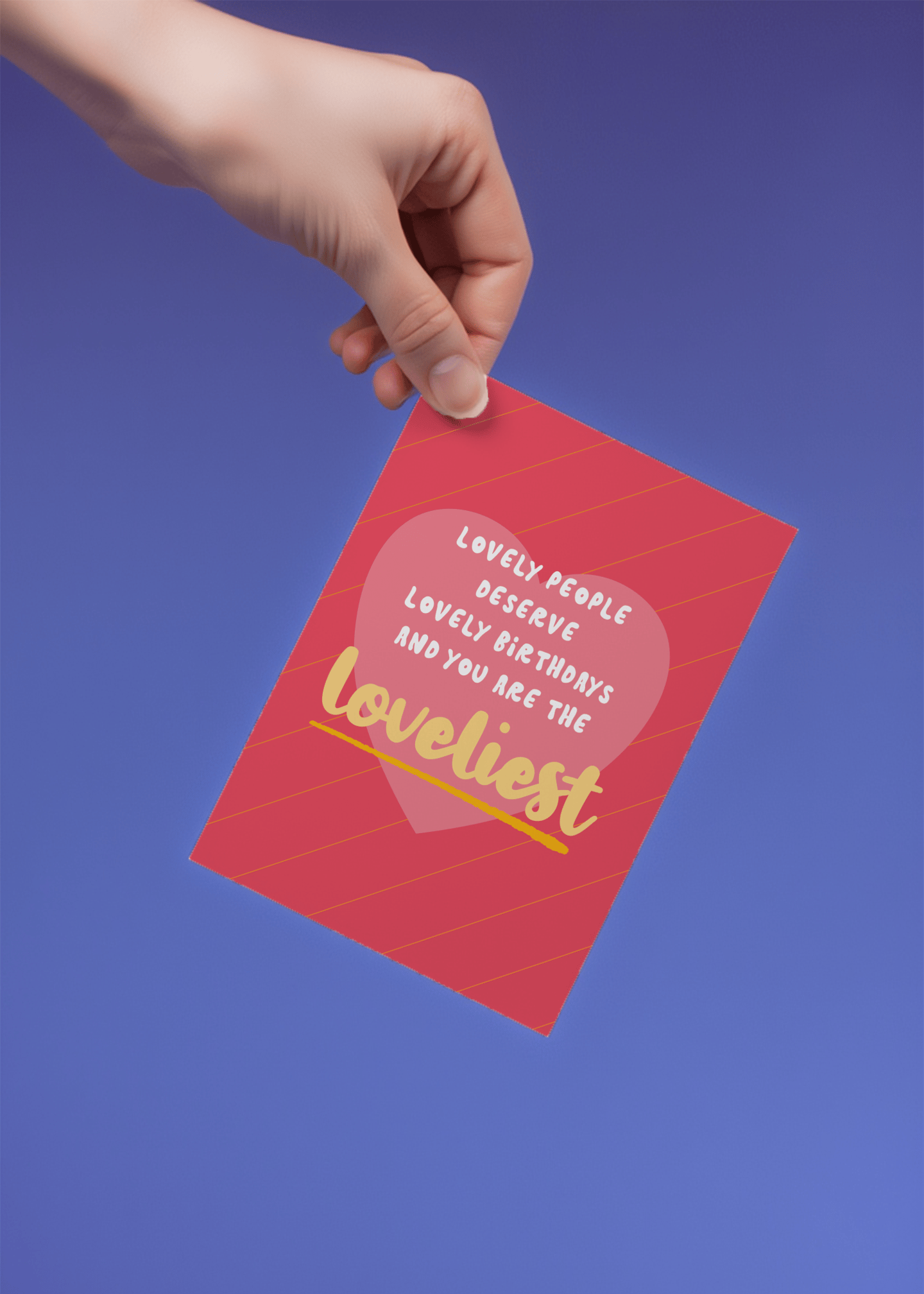 Lovely People Birthday Card mockup 4