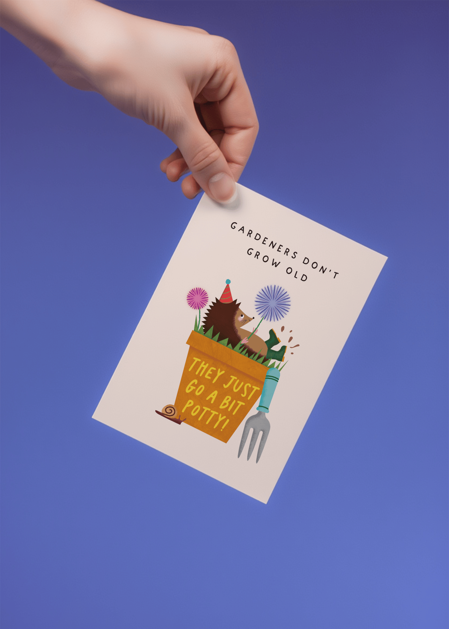 Gardeners Don't Grow Old Birthday Card mockup 4