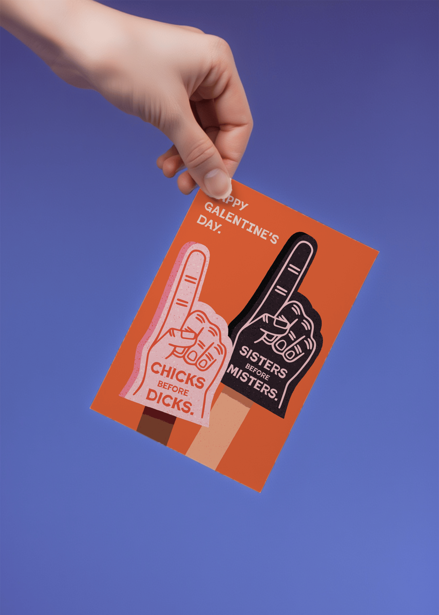 Happy Galentine's Day Foam Finger mockup 4
