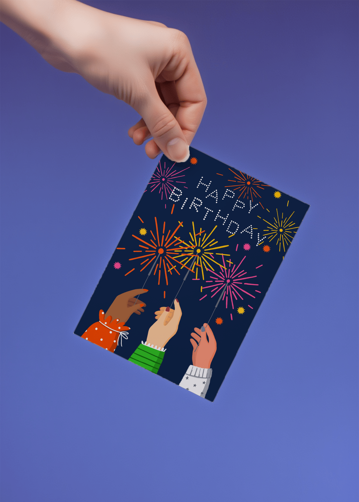 Happy Birthday Fireworks mockup 4
