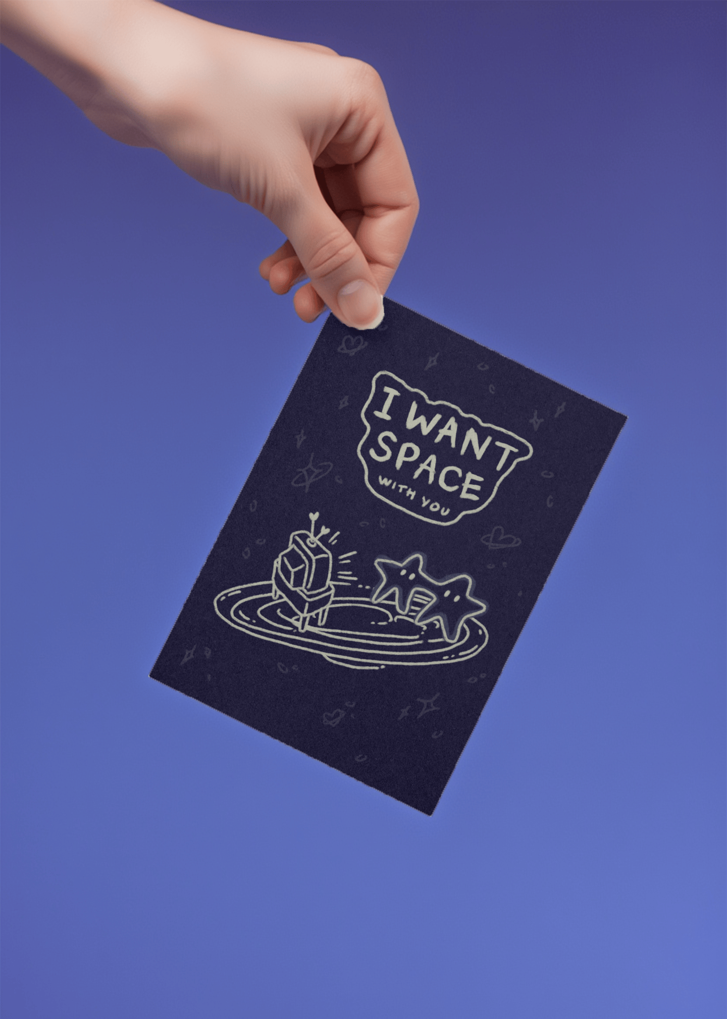 I Want Space With You Card mockup 4