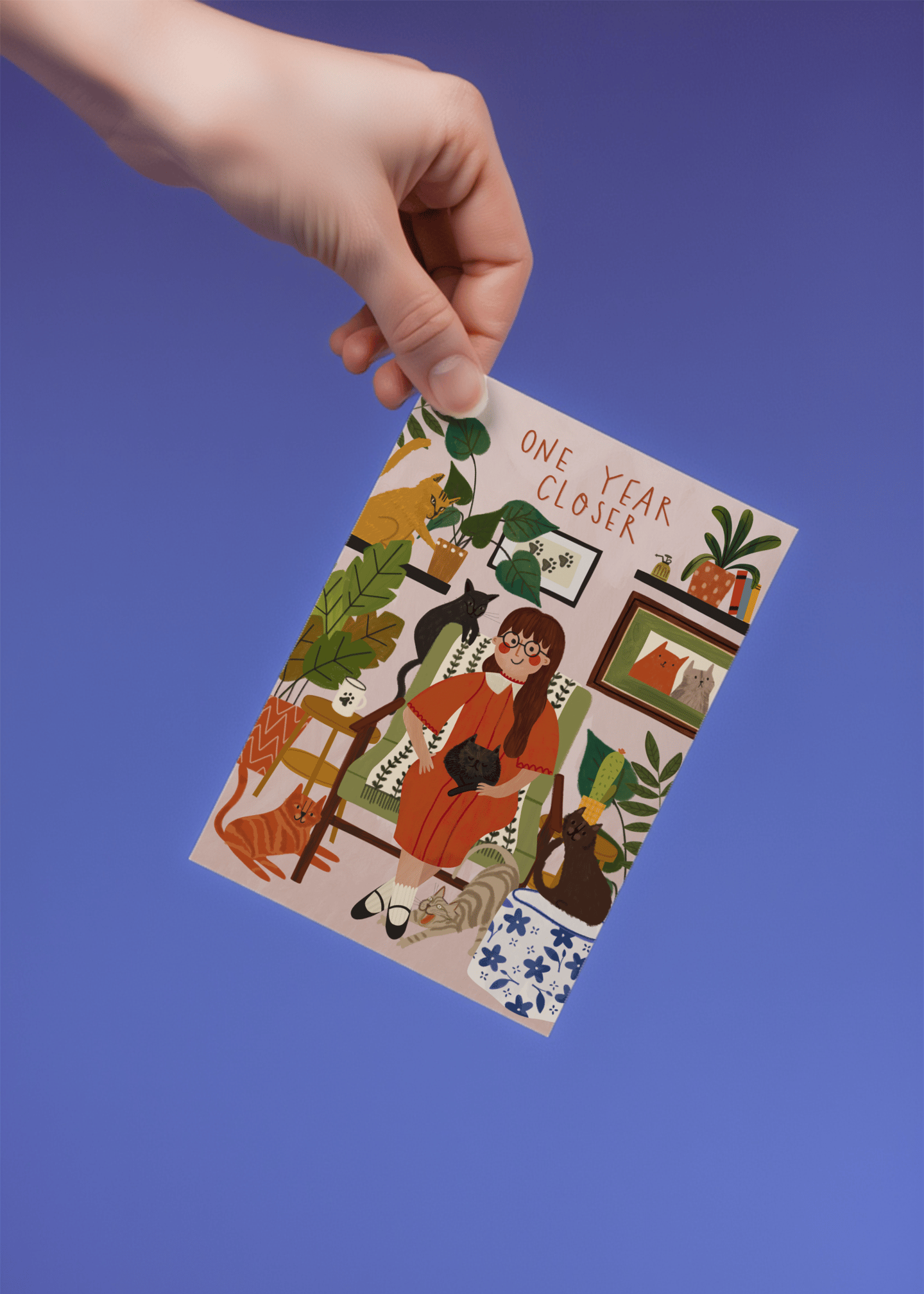 One Year Closer Card mockup 4