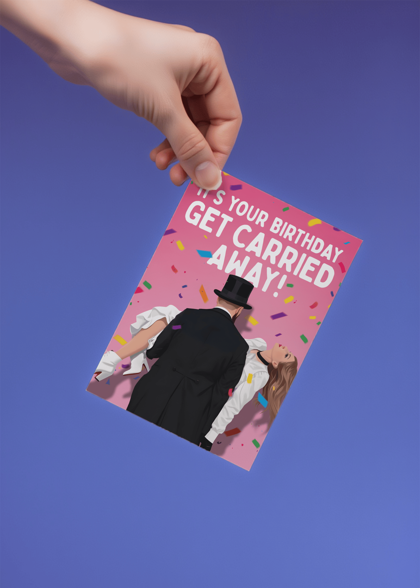 Get Carried Away Birthday Card mockup 4