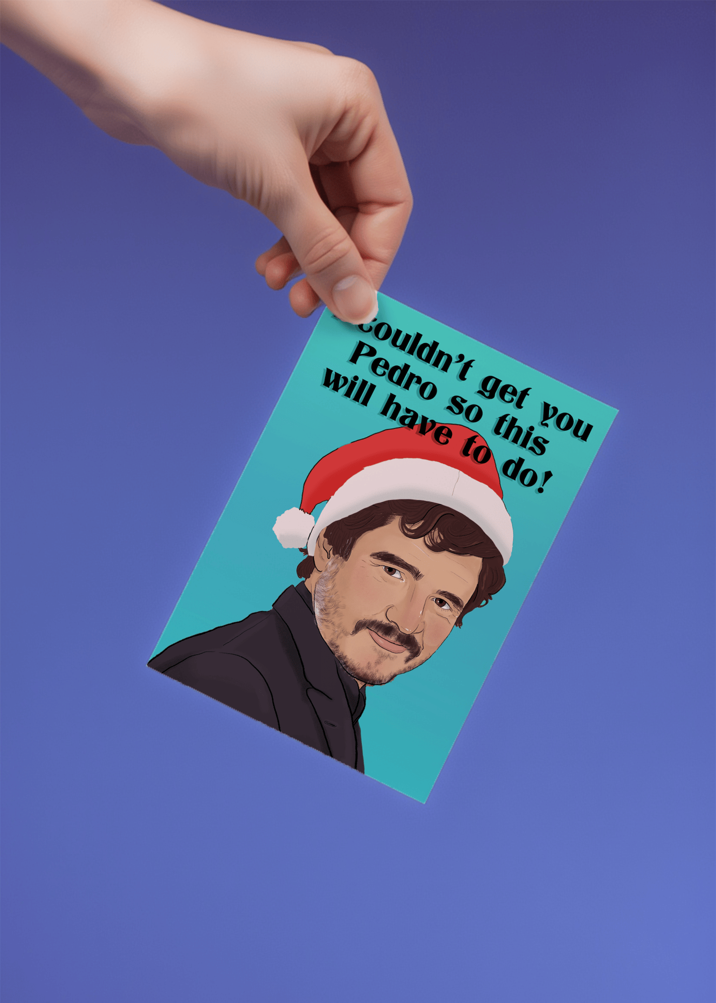 Pedro Pascal Christmas mockup 4