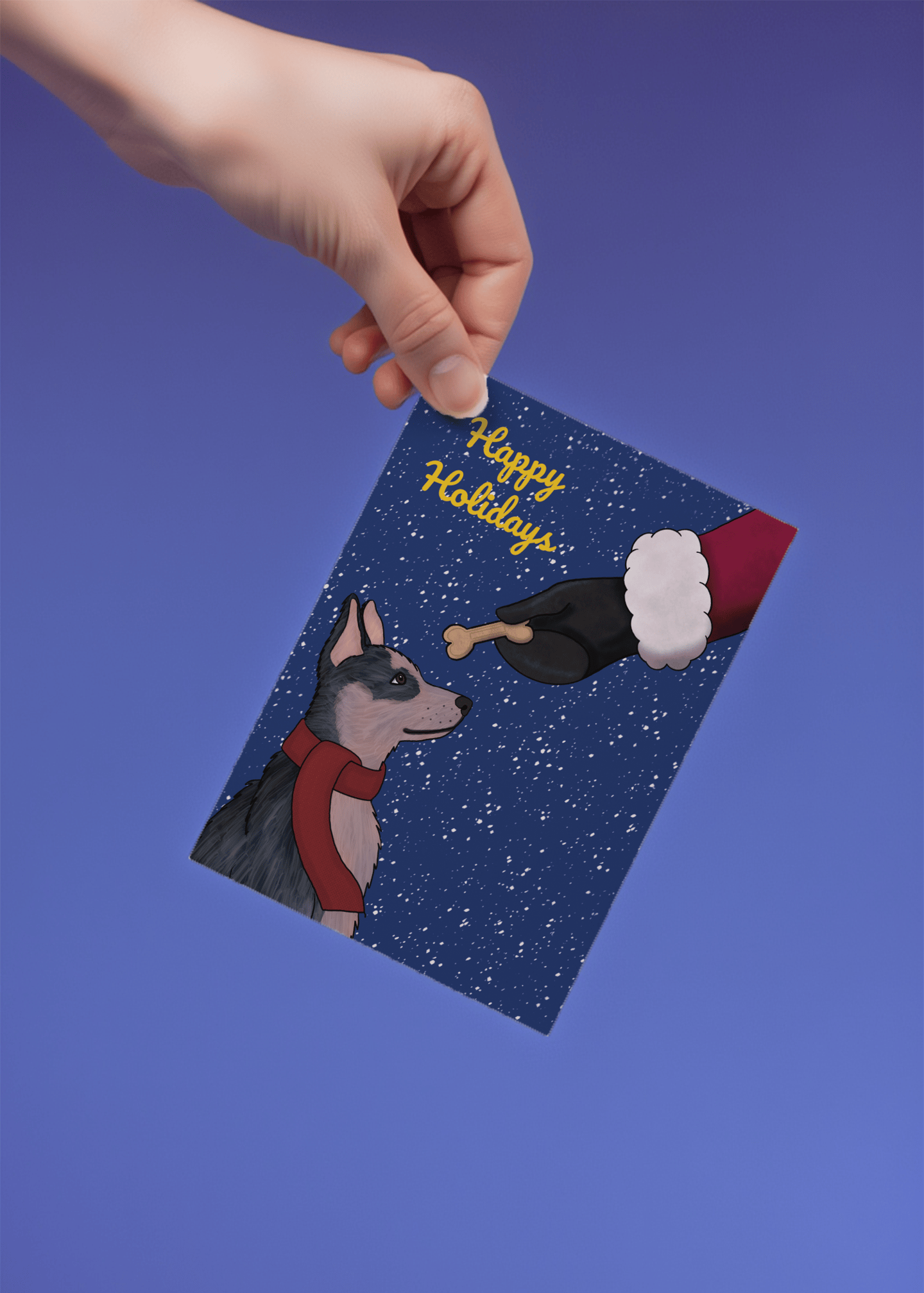 Happy Holidays Dog mockup 4