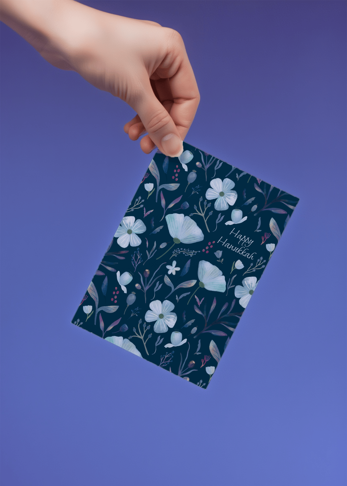 Botanical Happy Hanukkah mockup 4