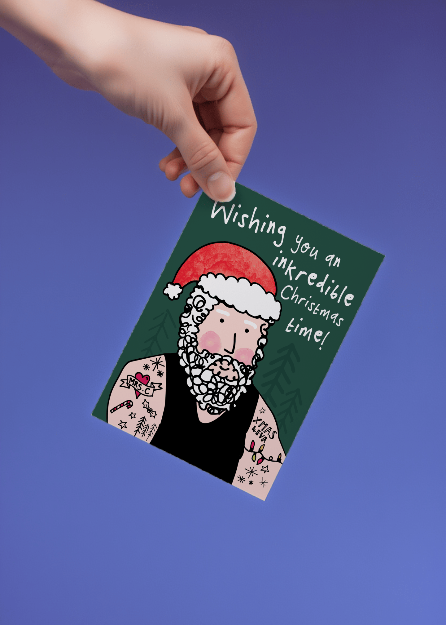 Inked-Up Santa Christmas mockup 4