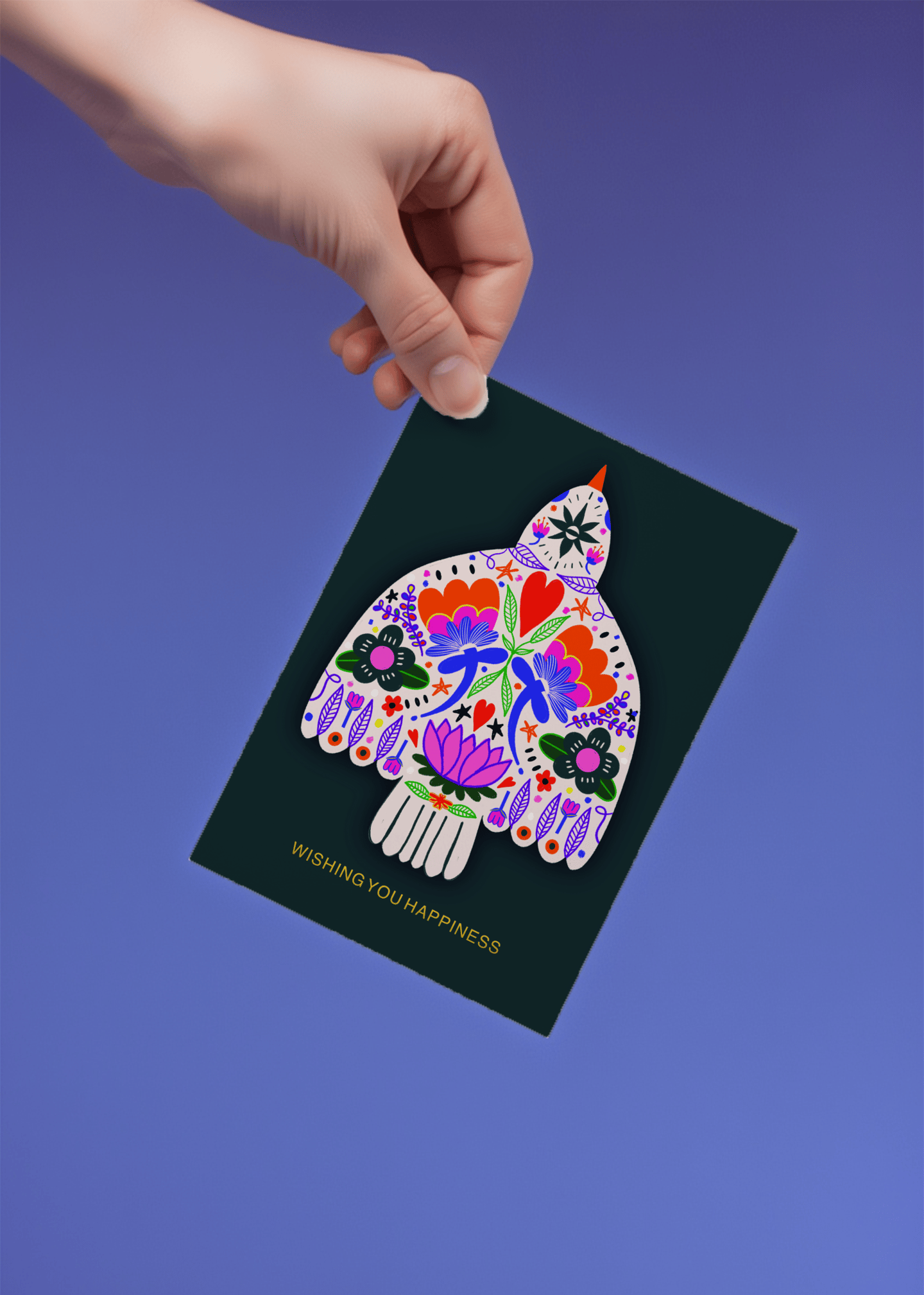 Wishing You Happiness Dove mockup 4