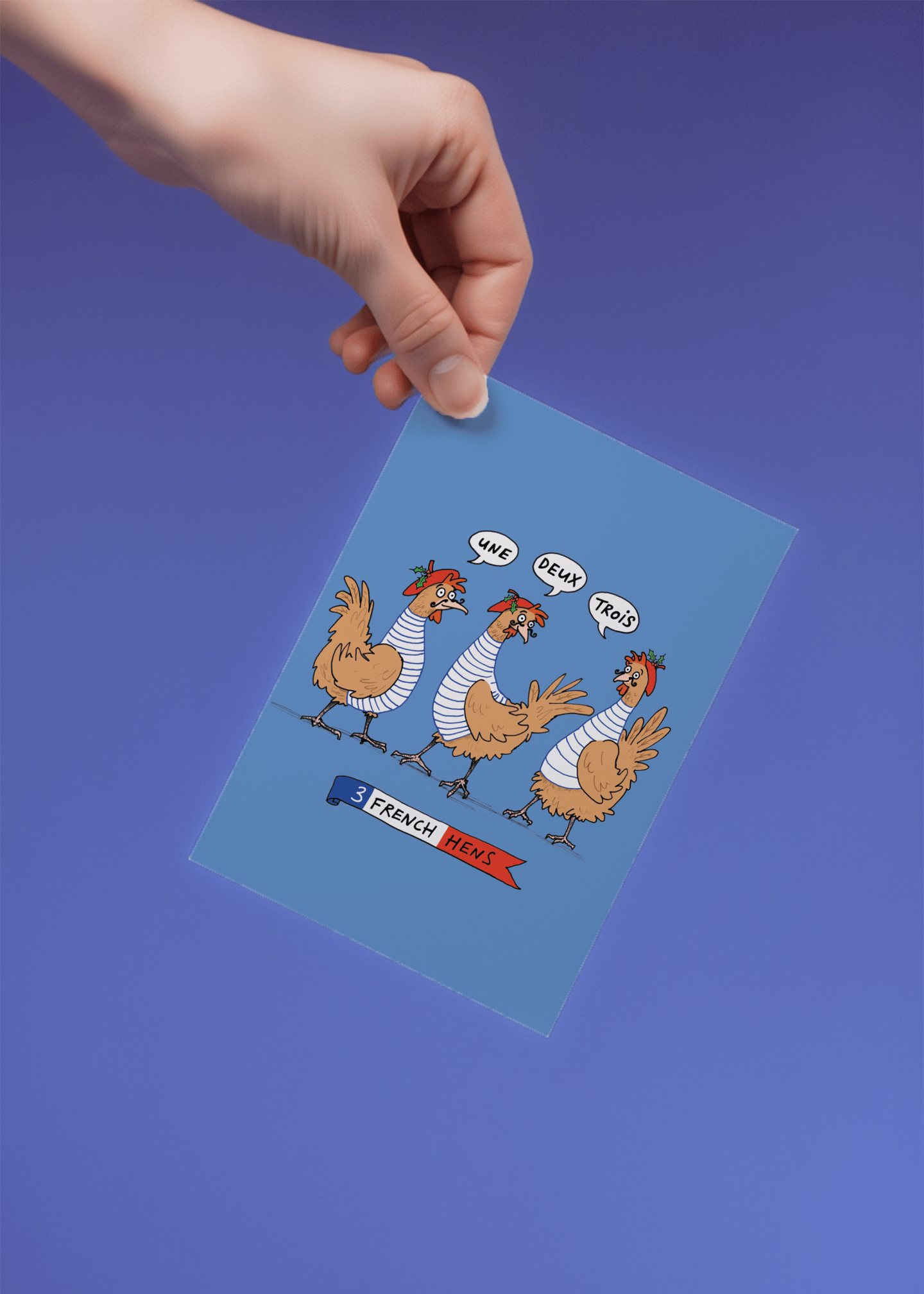 Three French Hens mockup 4