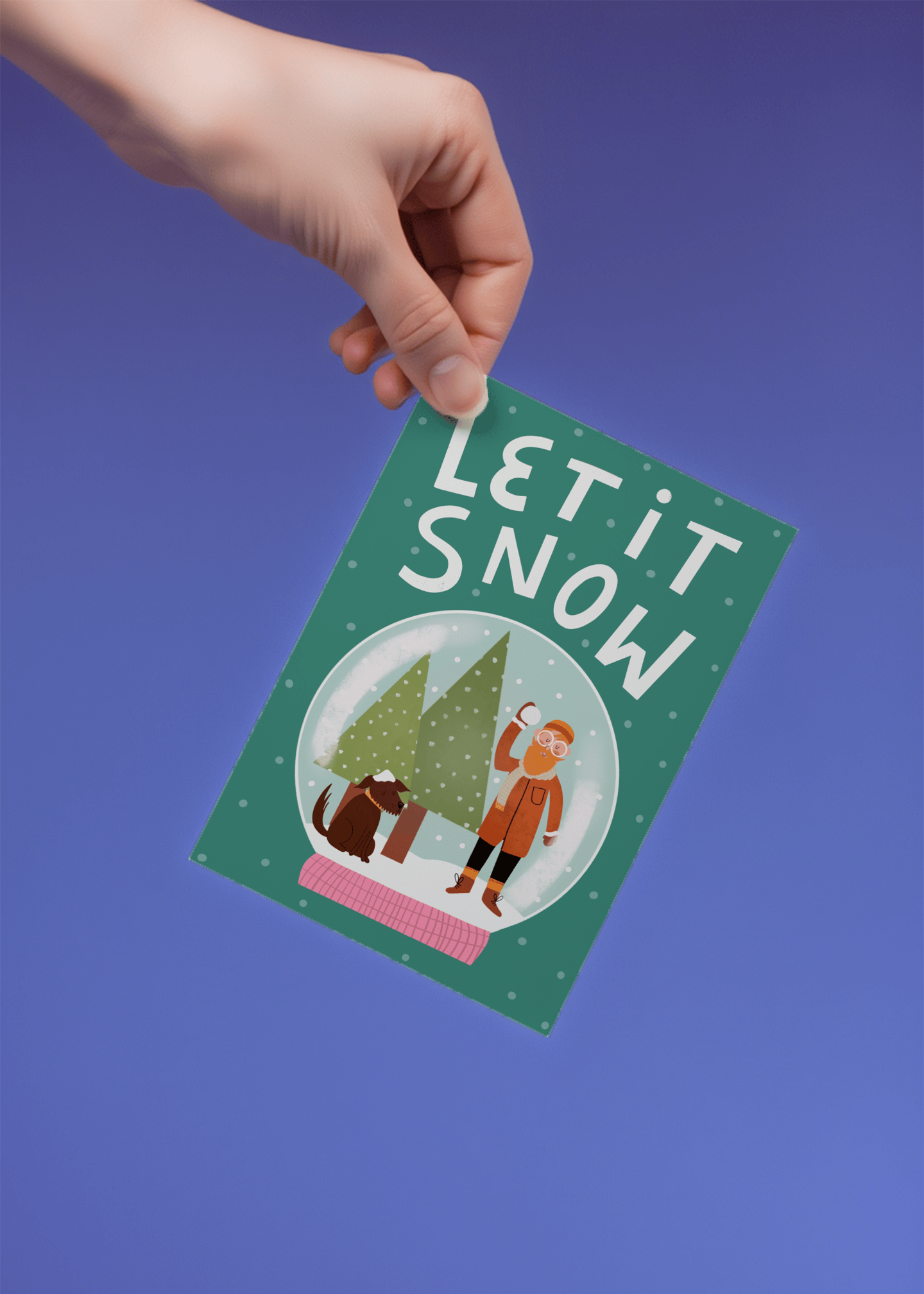 Let It Snow Globe mockup 4