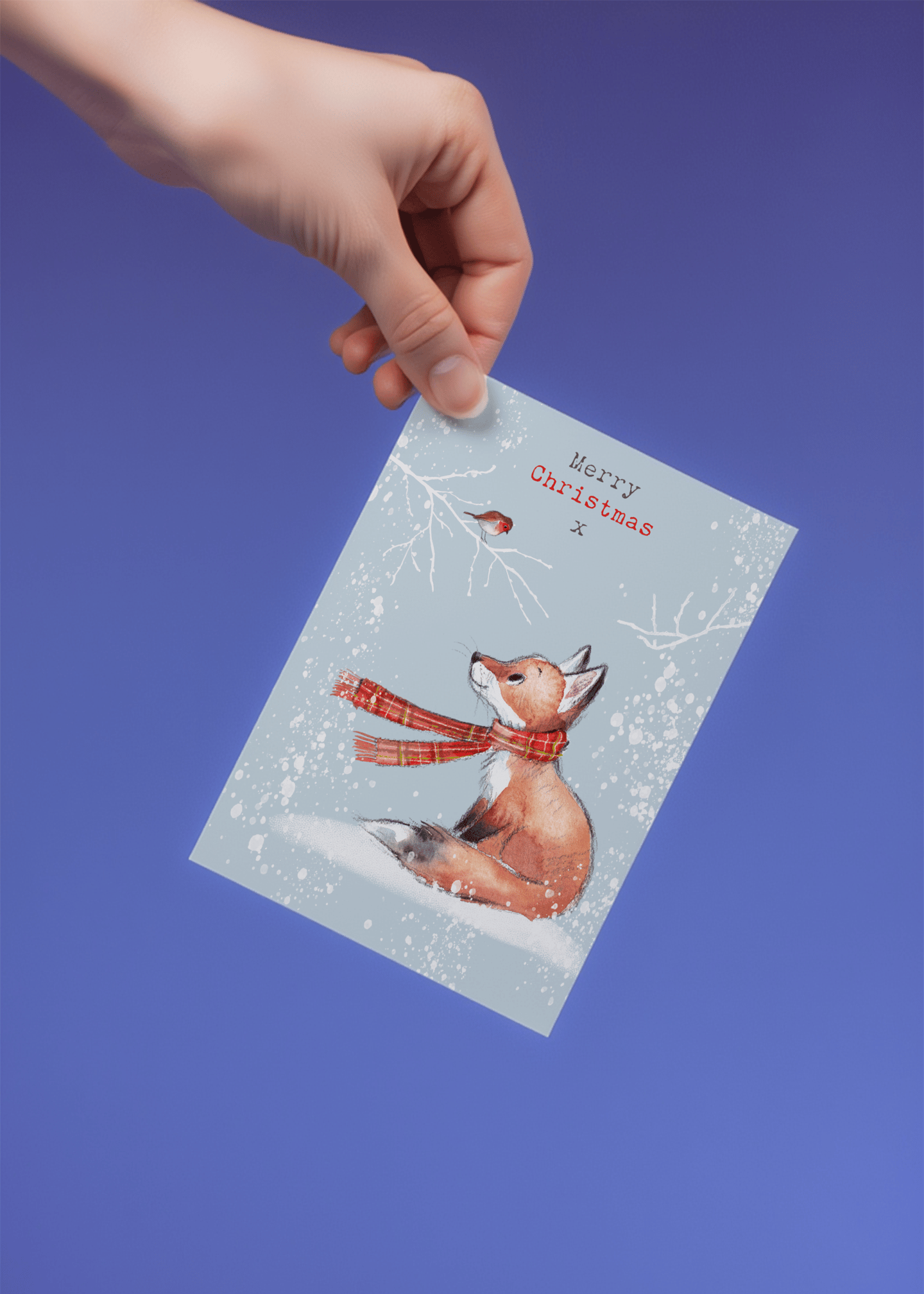 Merry Christmas Fox mockup 4
