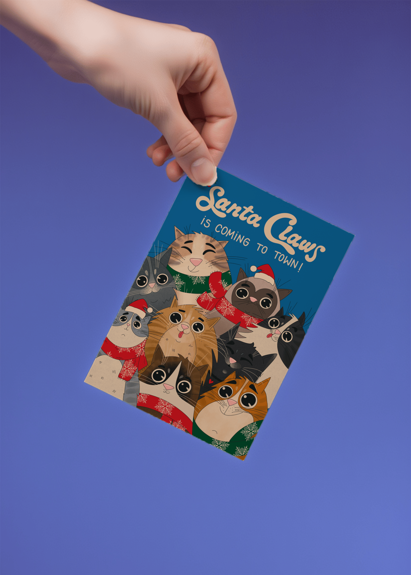 Santa Claws Christmas Cats mockup 4